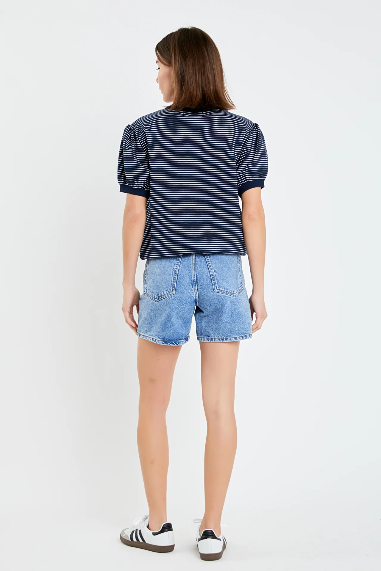 Stripe Terry Puff Sleeve Sweatshirt - Image 14