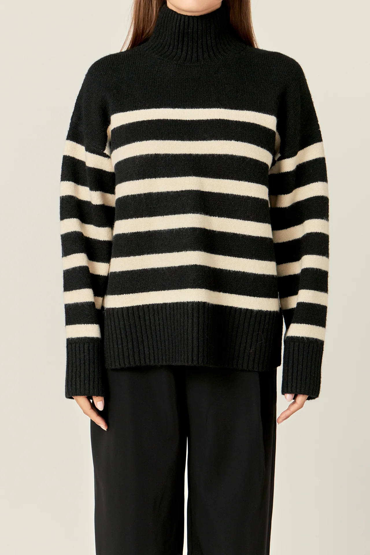 Stripe Turtle Neck Knit - Image 2