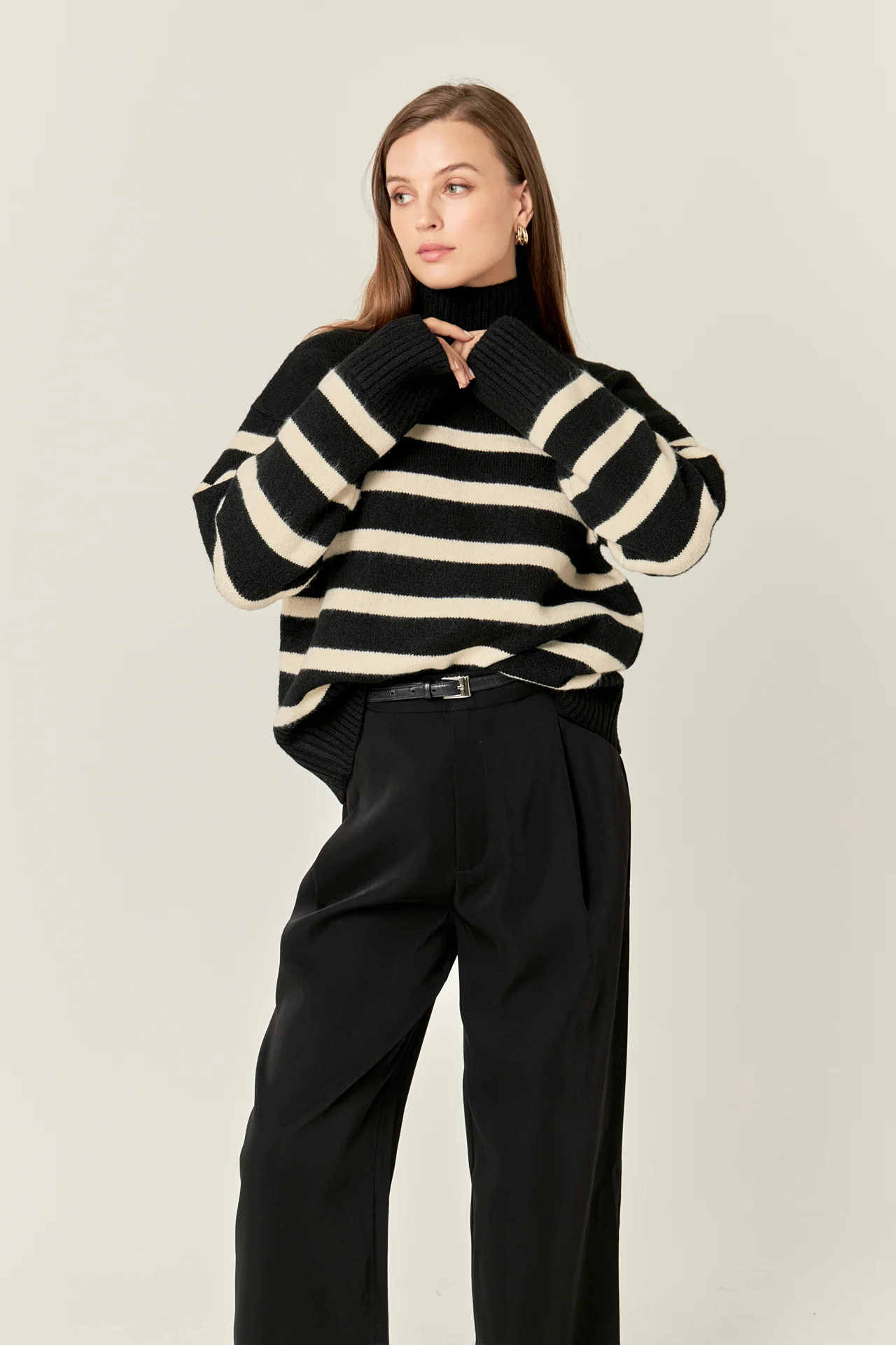 Stripe Turtle Neck Knit - Image 5