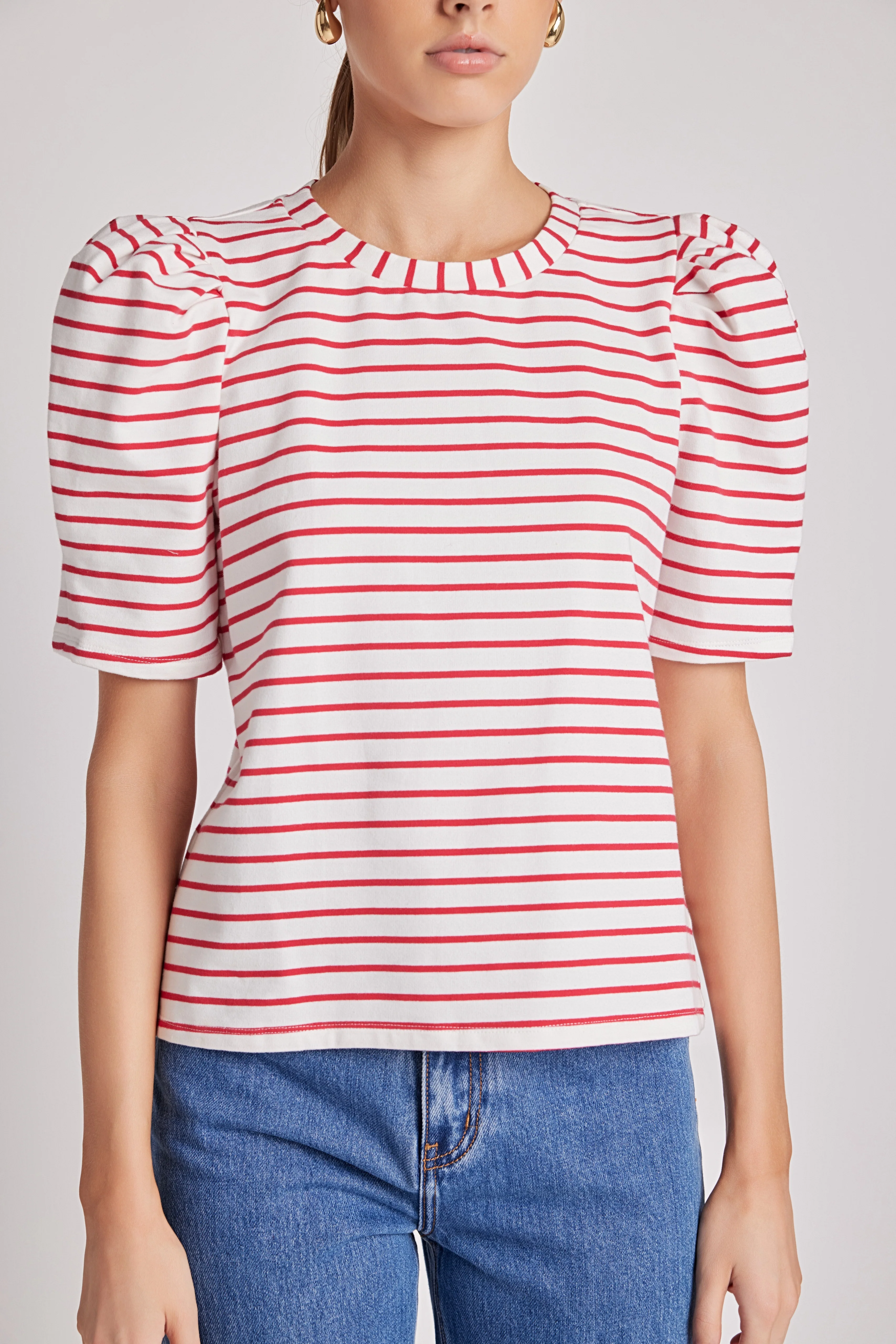 Stripe Women Knit Shirt - Image 2