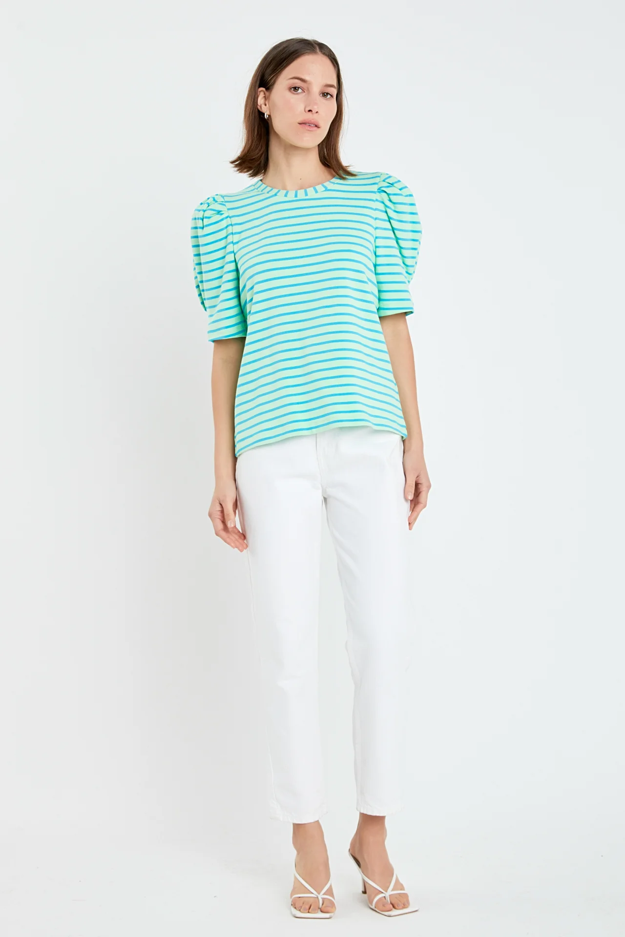 Stripe Women Knit Shirt - Image 21