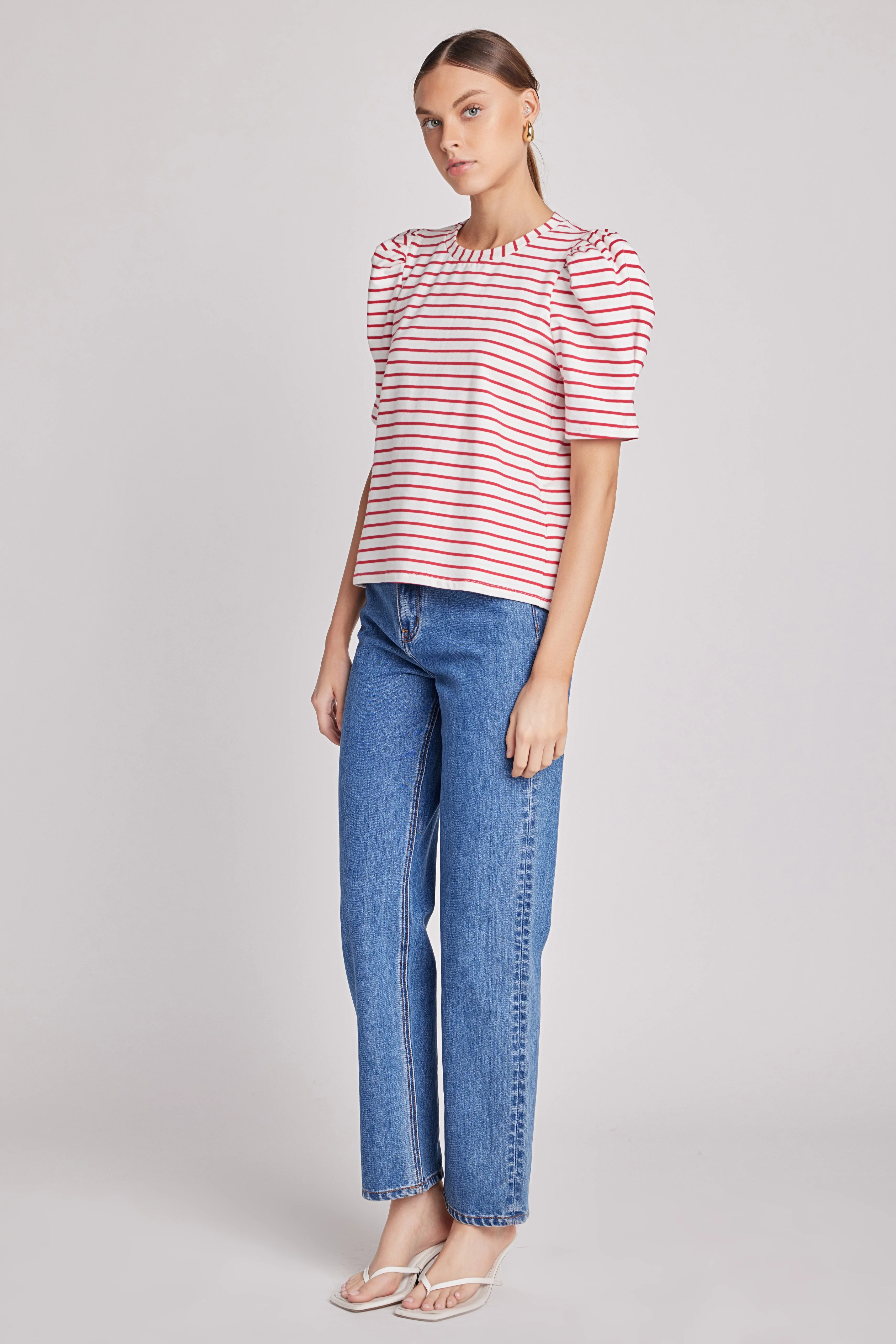 Stripe Women Knit Shirt - Image 3