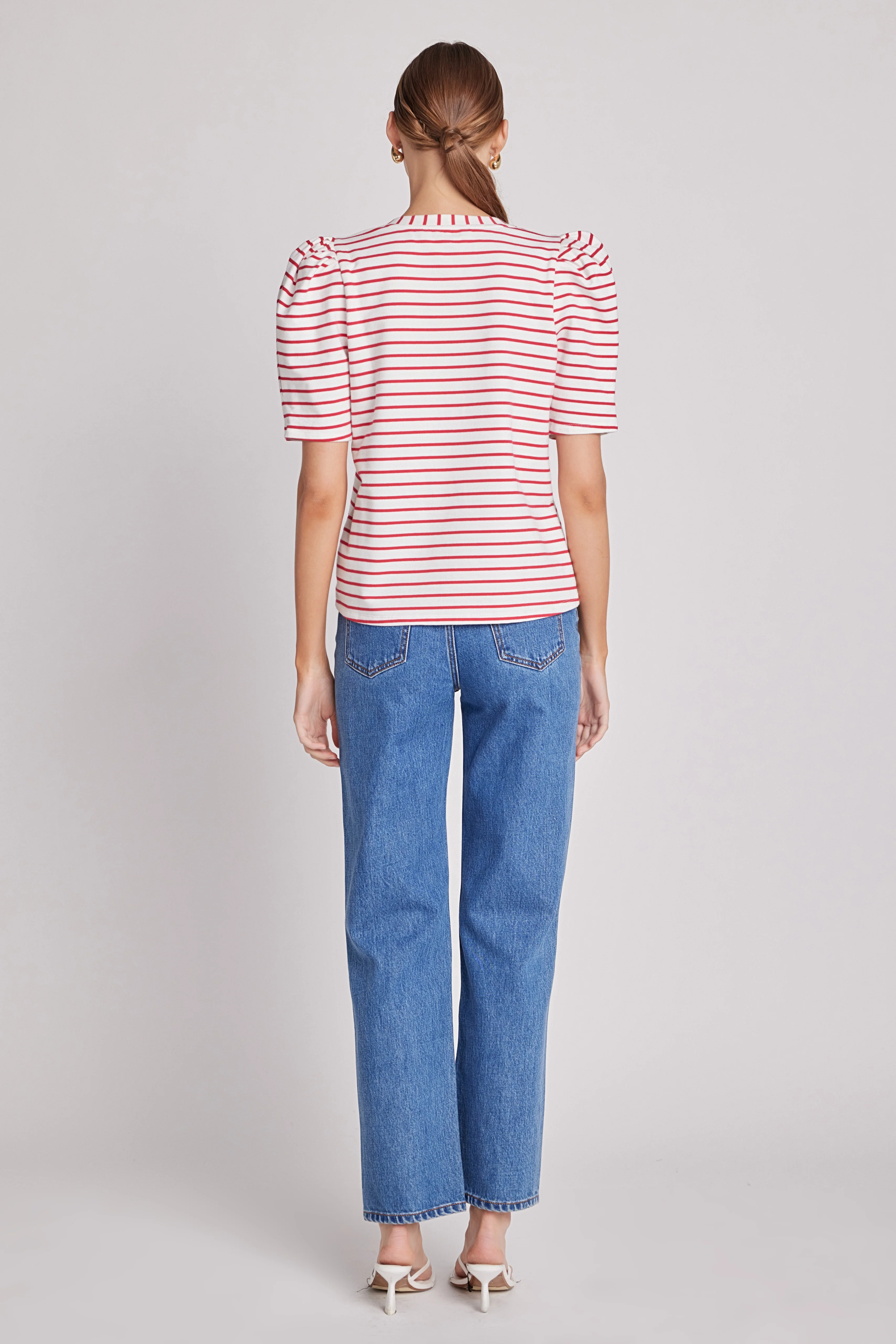 Stripe Women Knit Shirt - Image 4