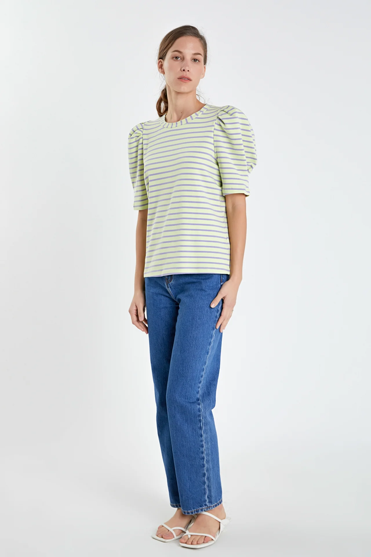 Stripe Women Knit Shirt - Image 43