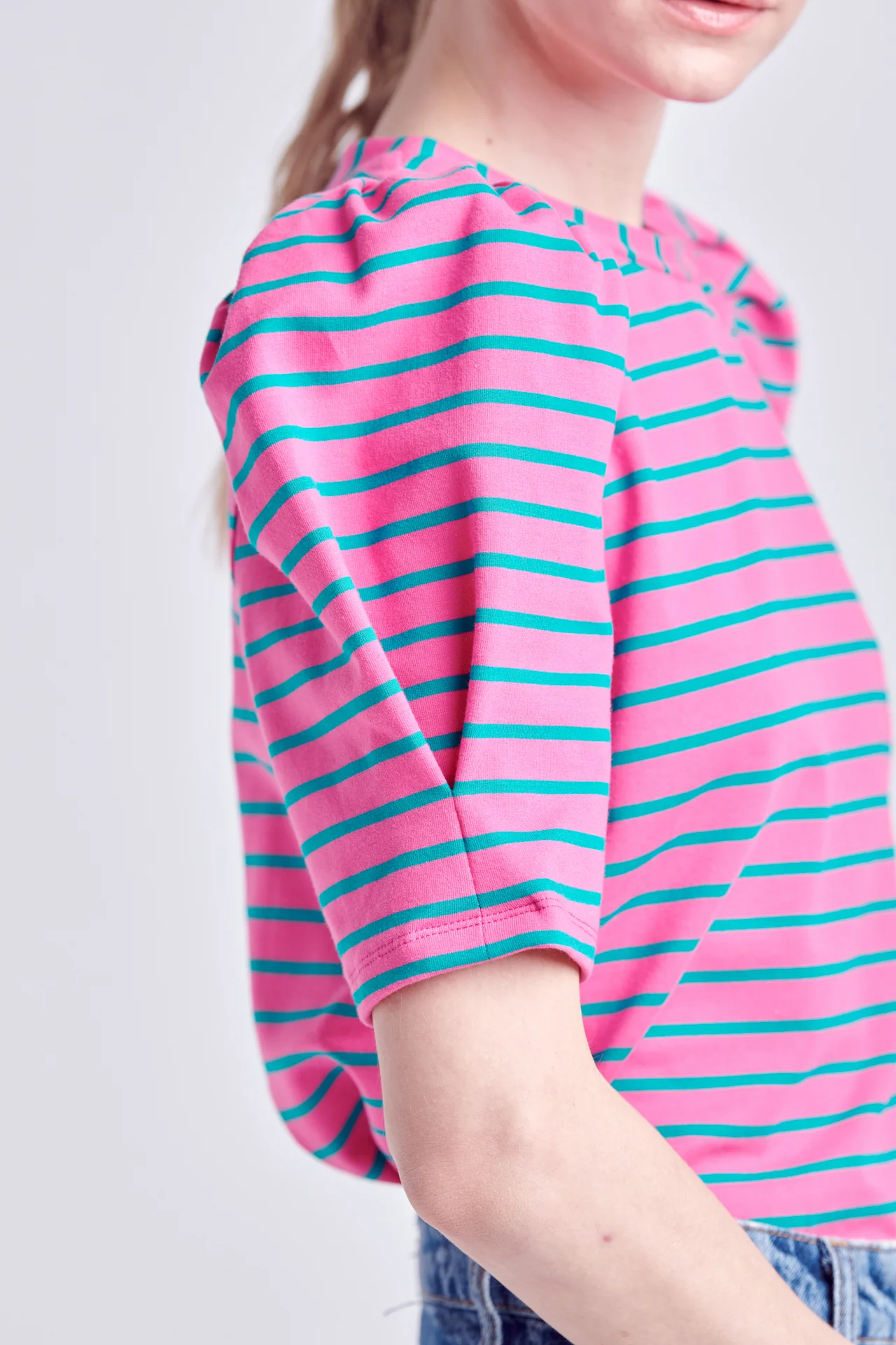 Stripe Women Knit Shirt - Image 47