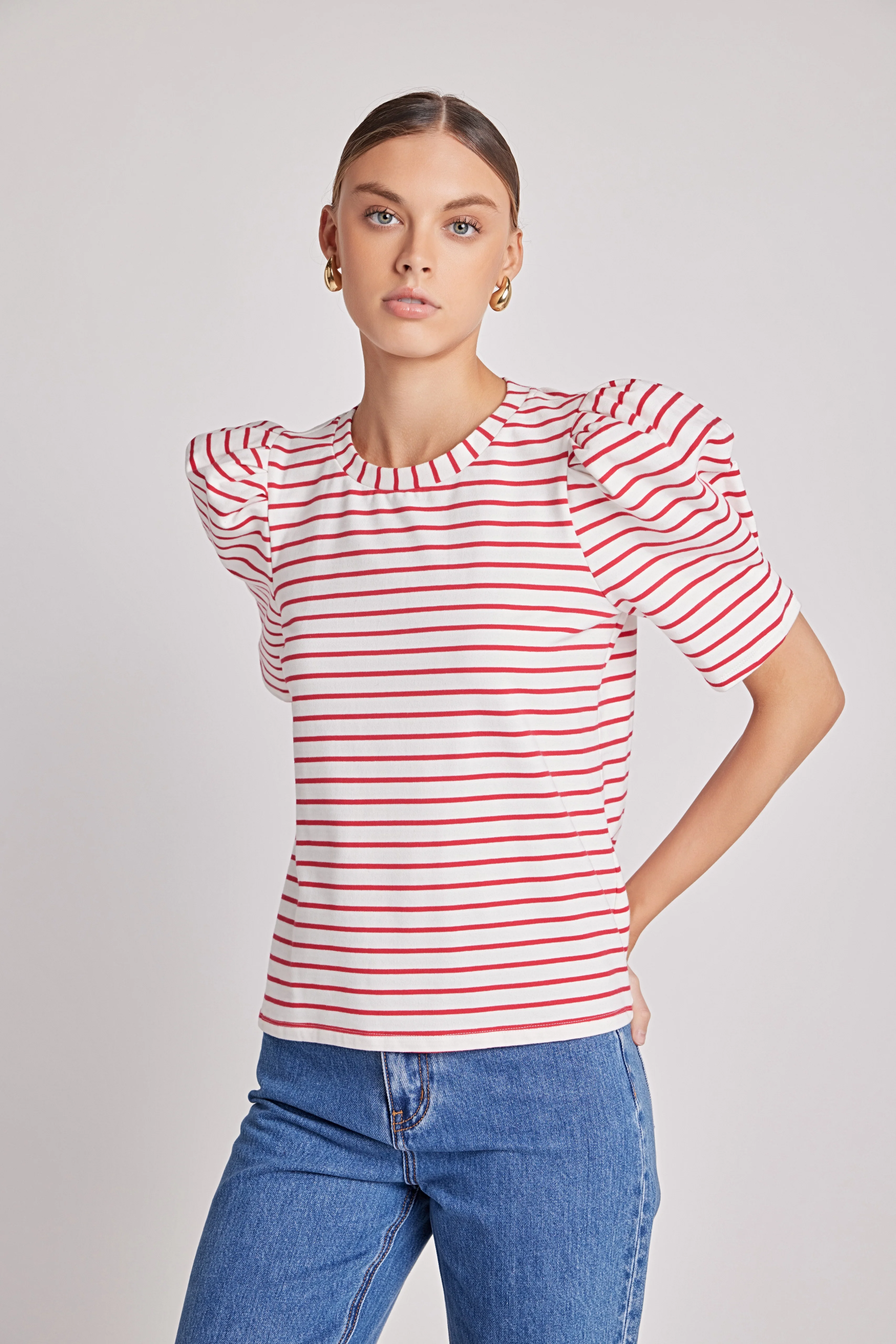 Stripe Women Knit Shirt - Image 5