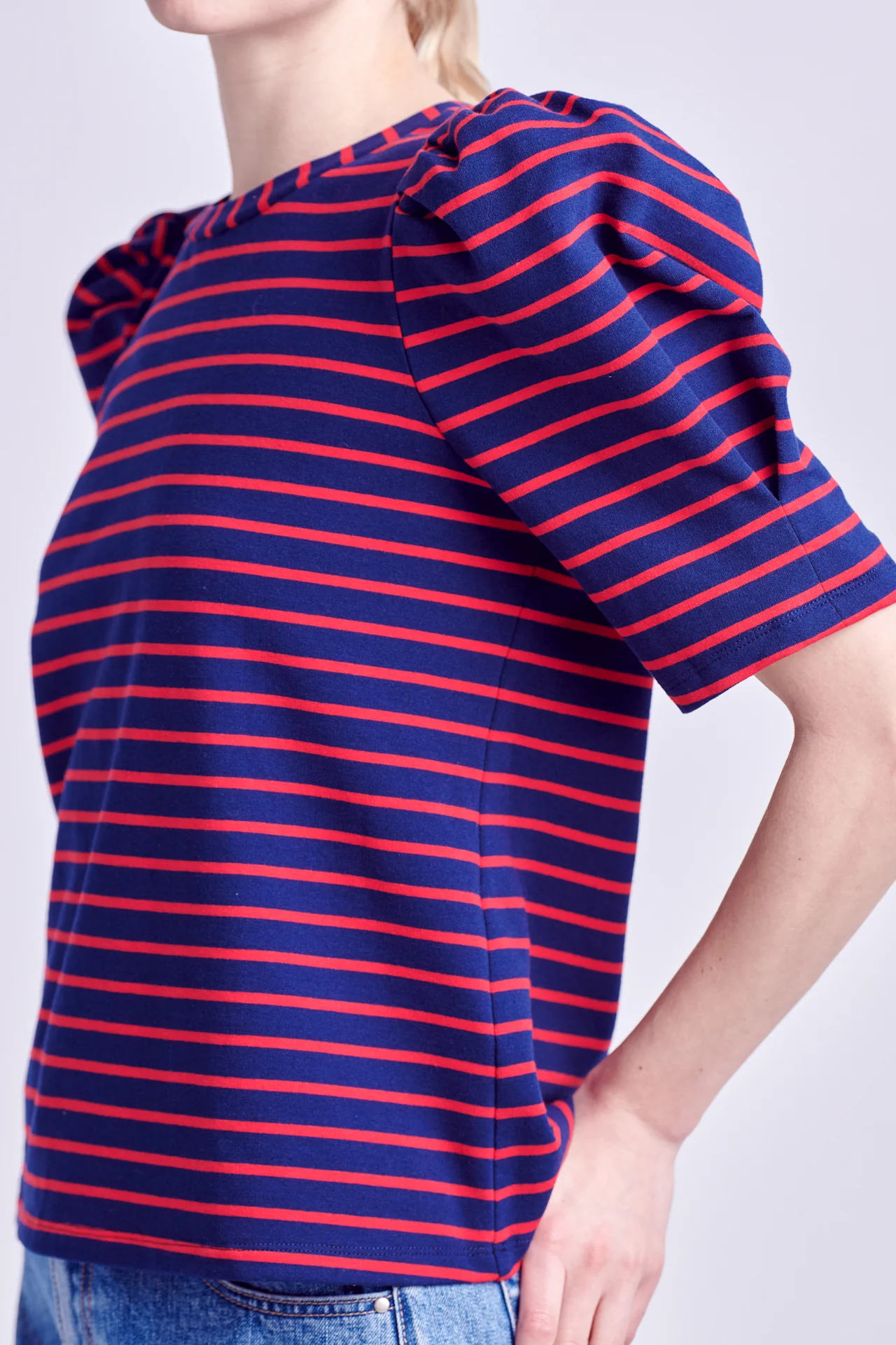 Stripe Women Knit Shirt - Image 52