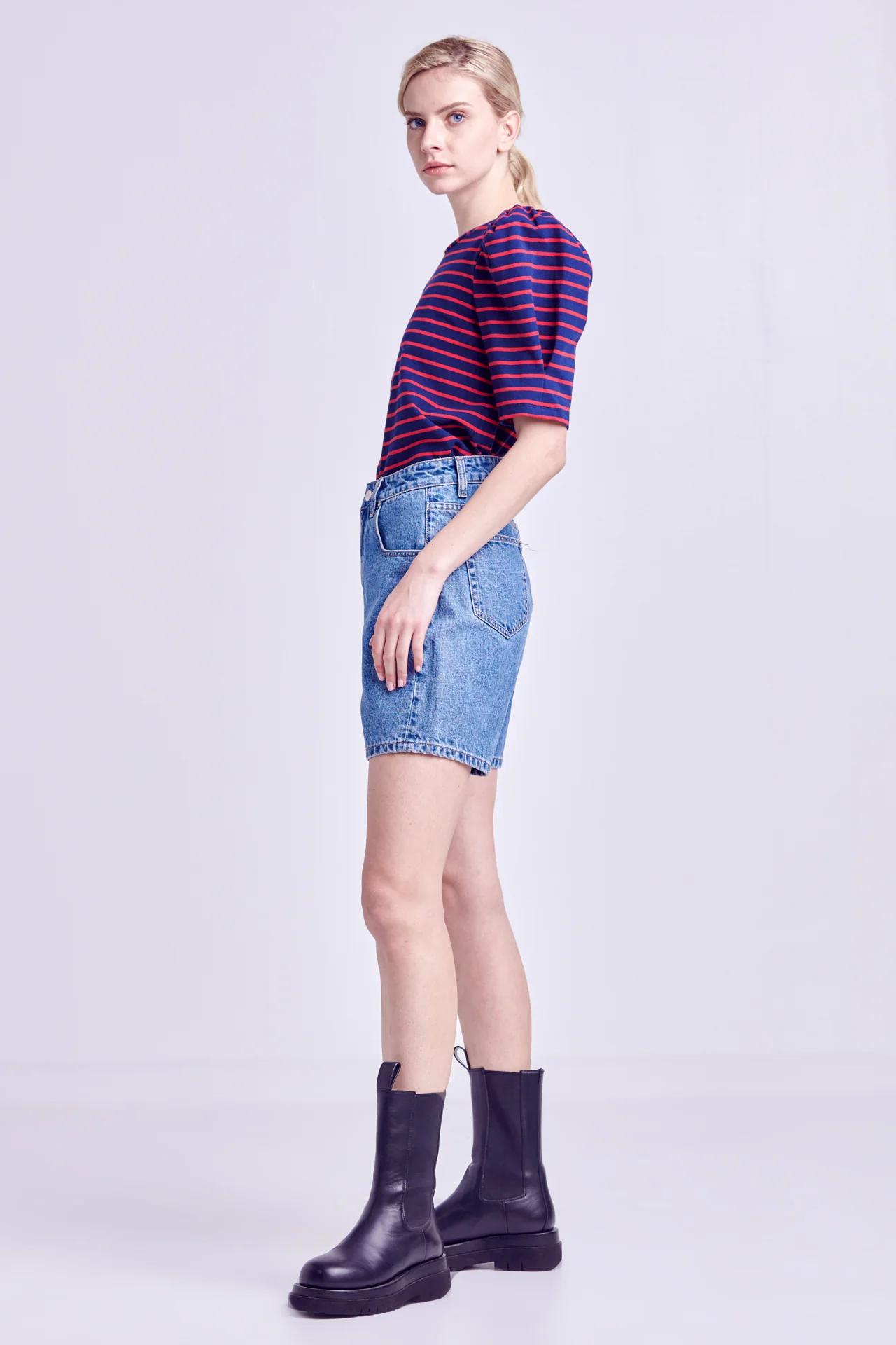 Stripe Women Knit Shirt - Image 53
