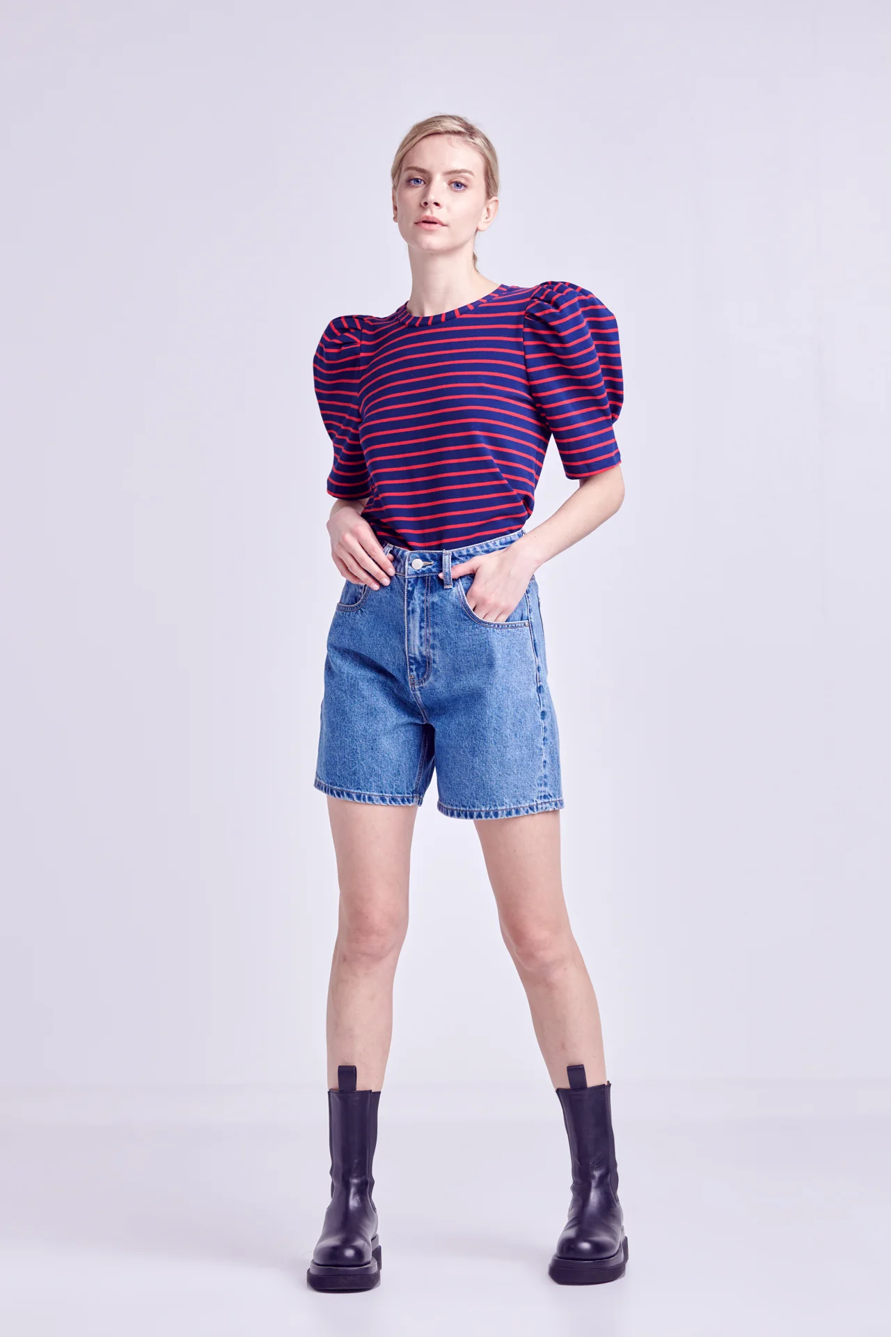 Stripe Women Knit Shirt - Image 55