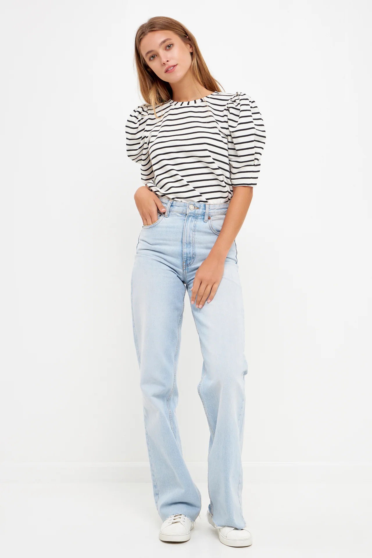 Stripe Women Knit Shirt - Image 6