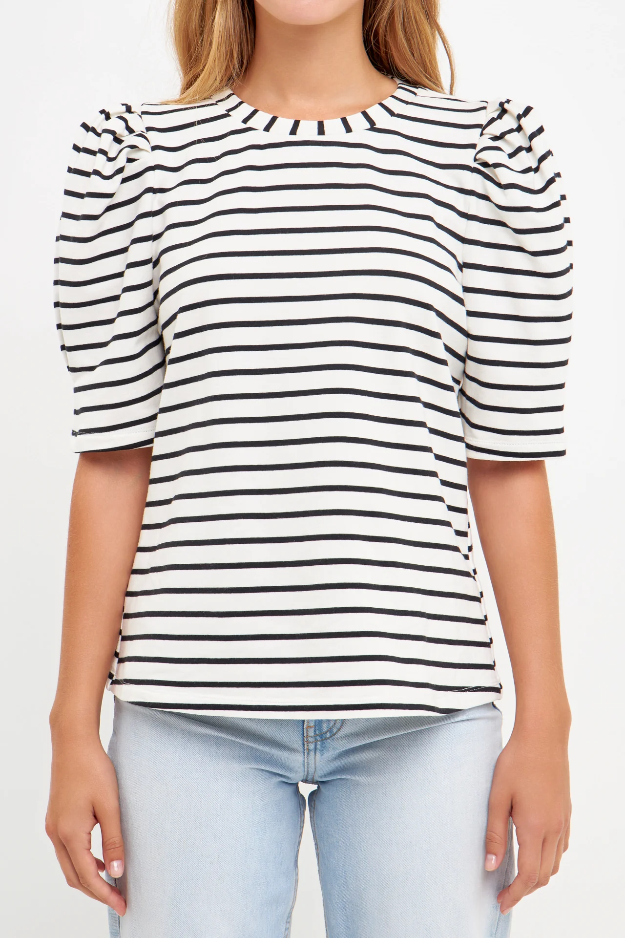 Stripe Women Knit Shirt - Image 7