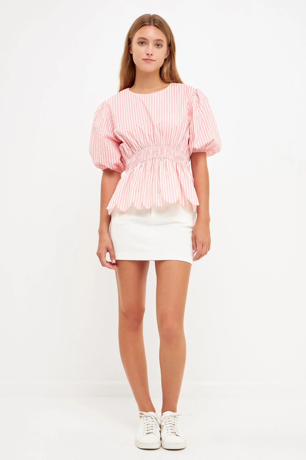 Striped Puff Sleeve Top - Image 6