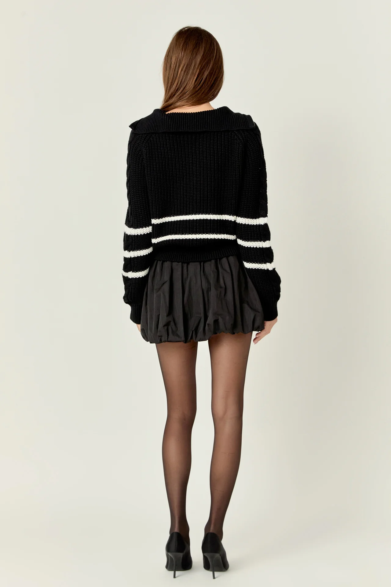 Stripe Zip up Sweater - Image 9