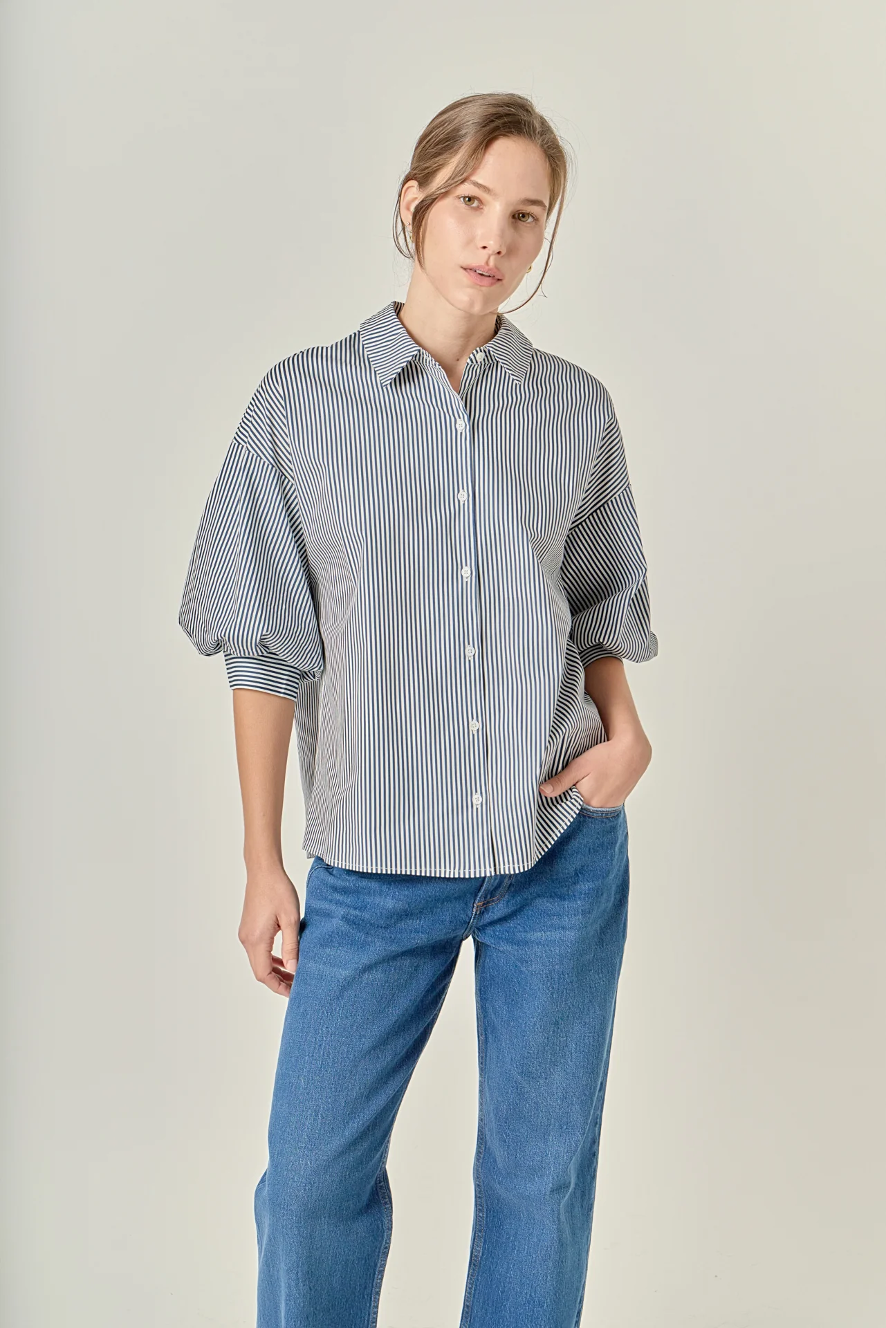 Striped Button Down Shirt - Image 15