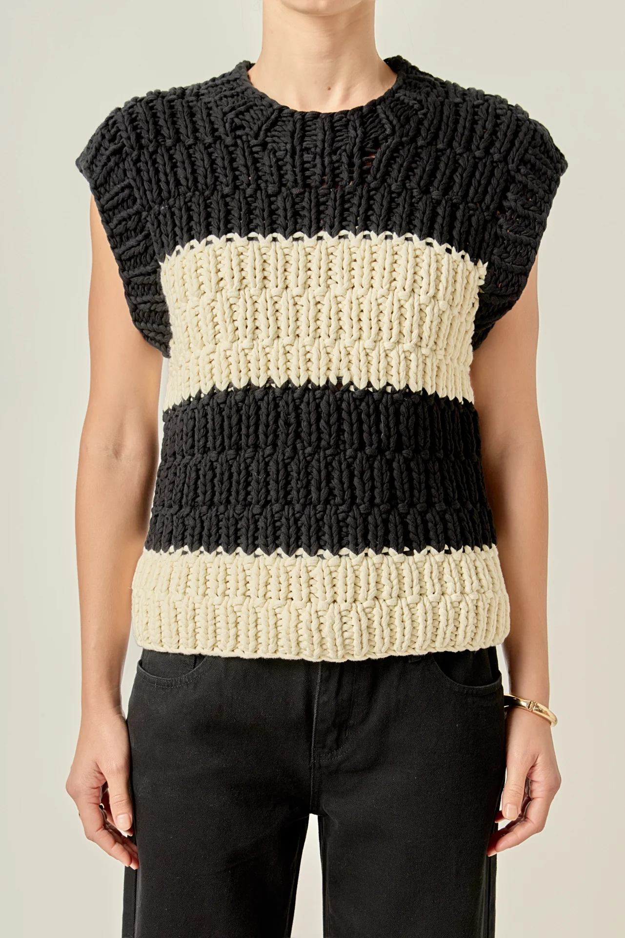 Striped Chunky Vest - Image 2