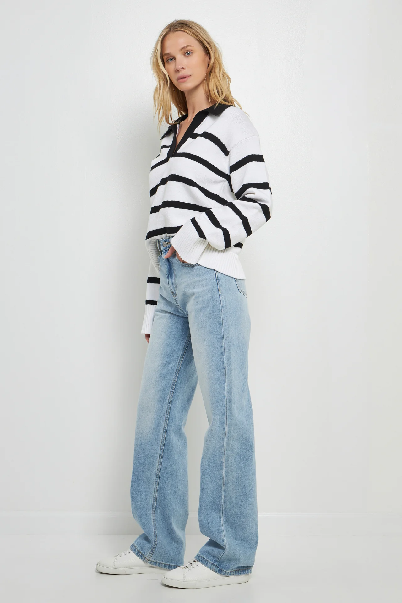 Striped Collared Sweater - Image 14