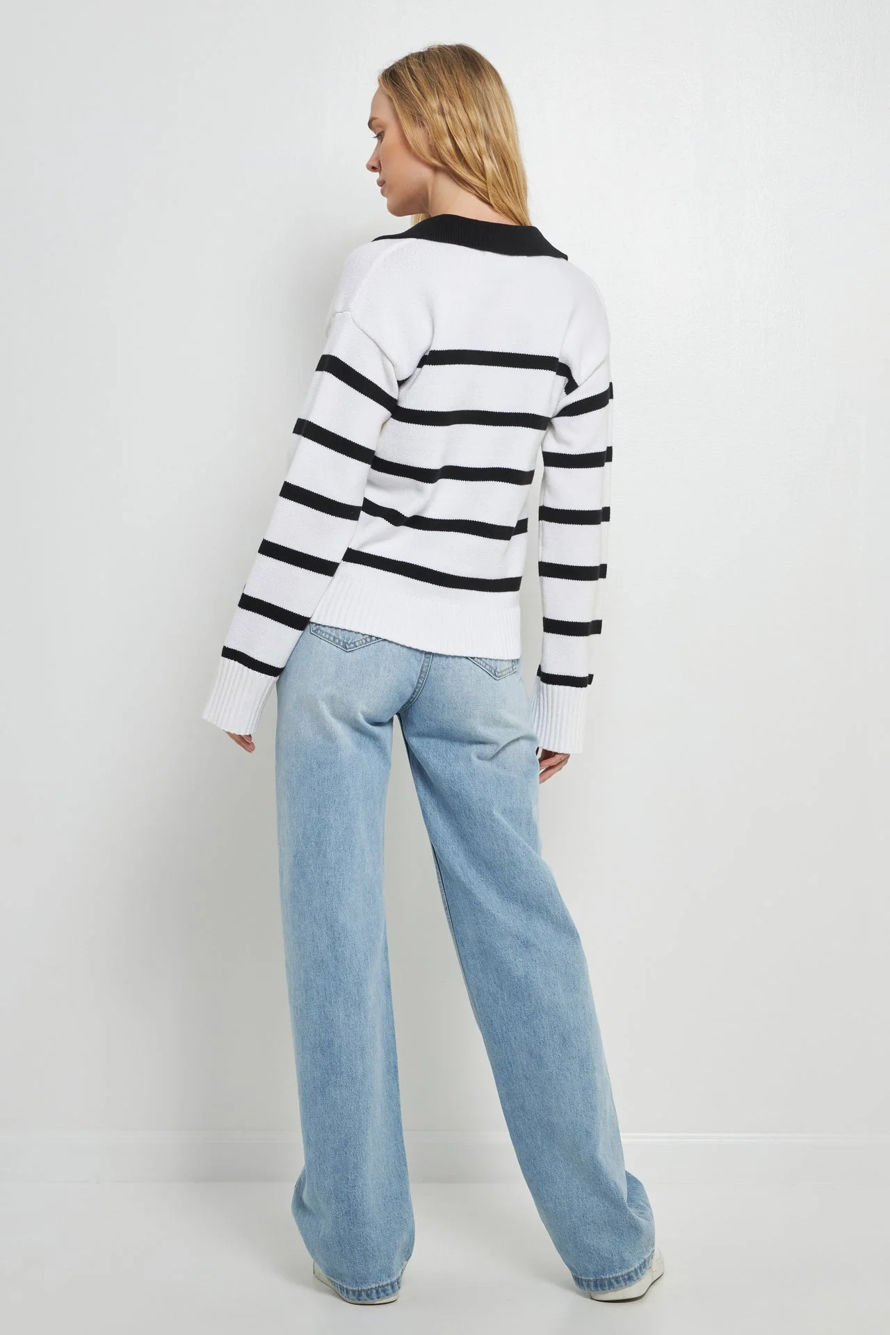 Striped Collared Sweater - Image 15