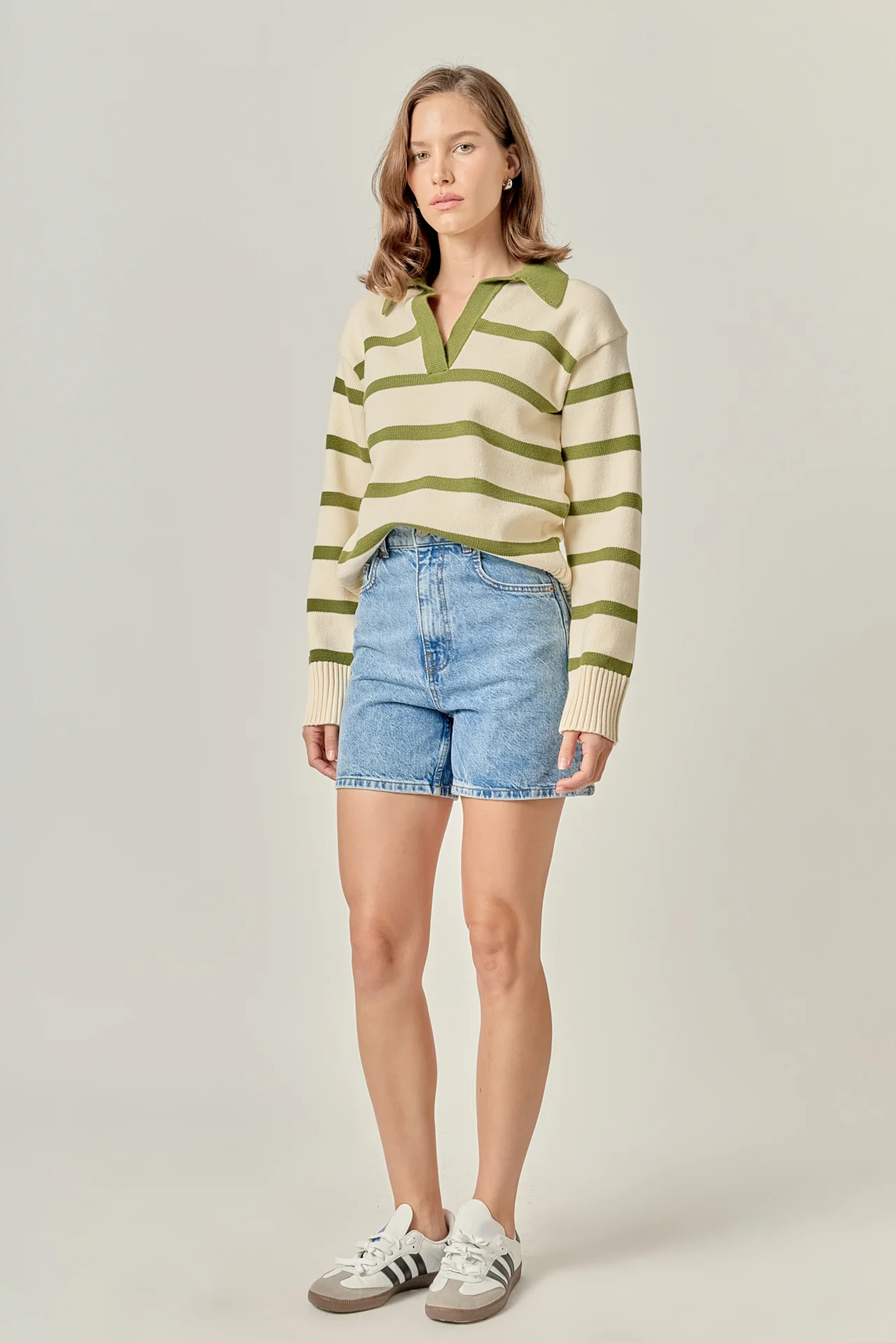 Striped Collared Sweater - Image 3
