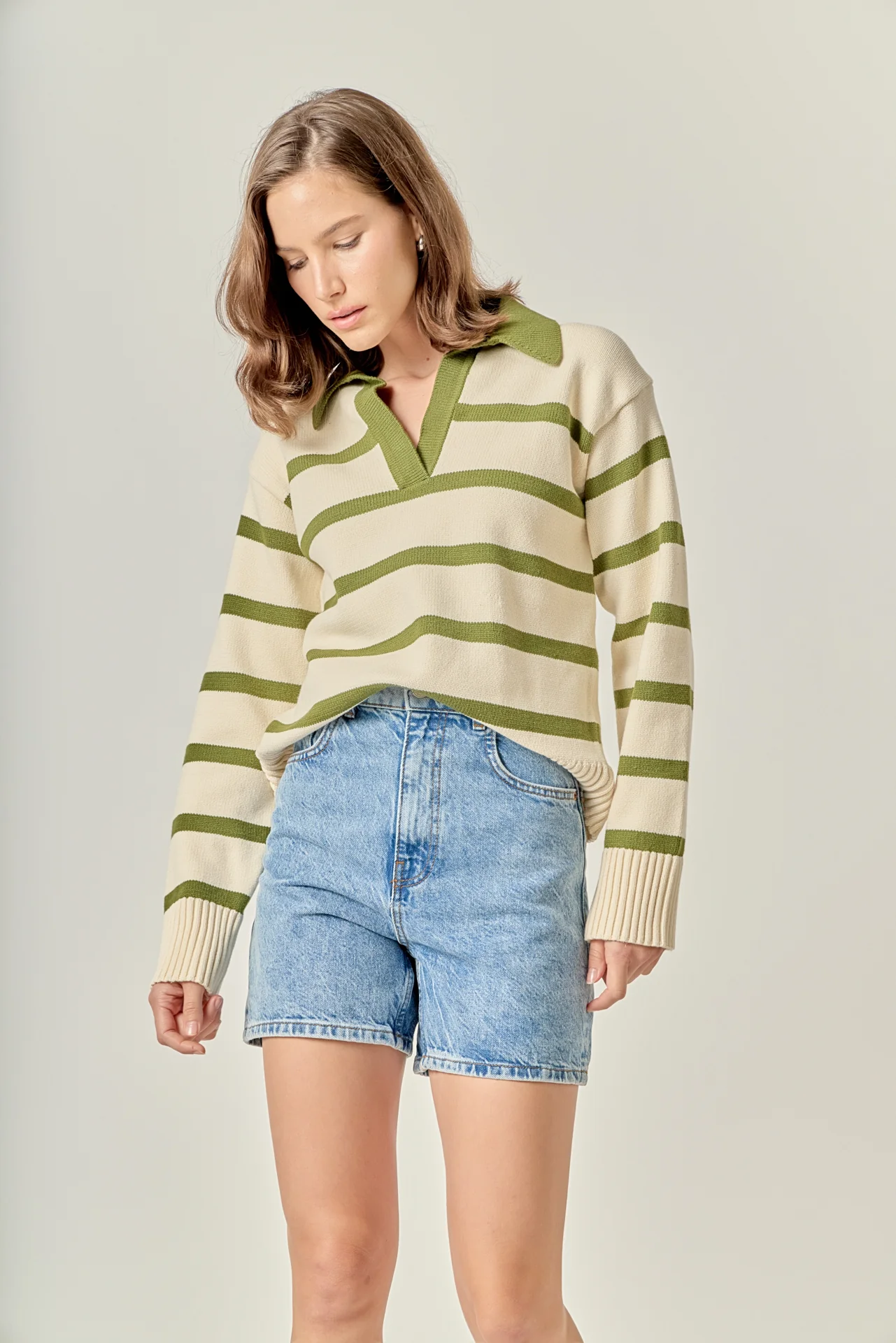 Striped Collared Sweater - Image 5