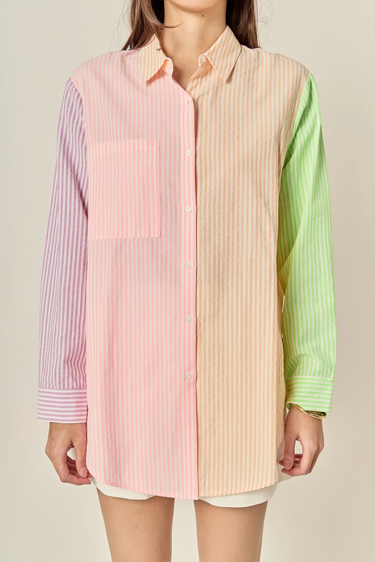 Striped Color Block Shirts - Image 2