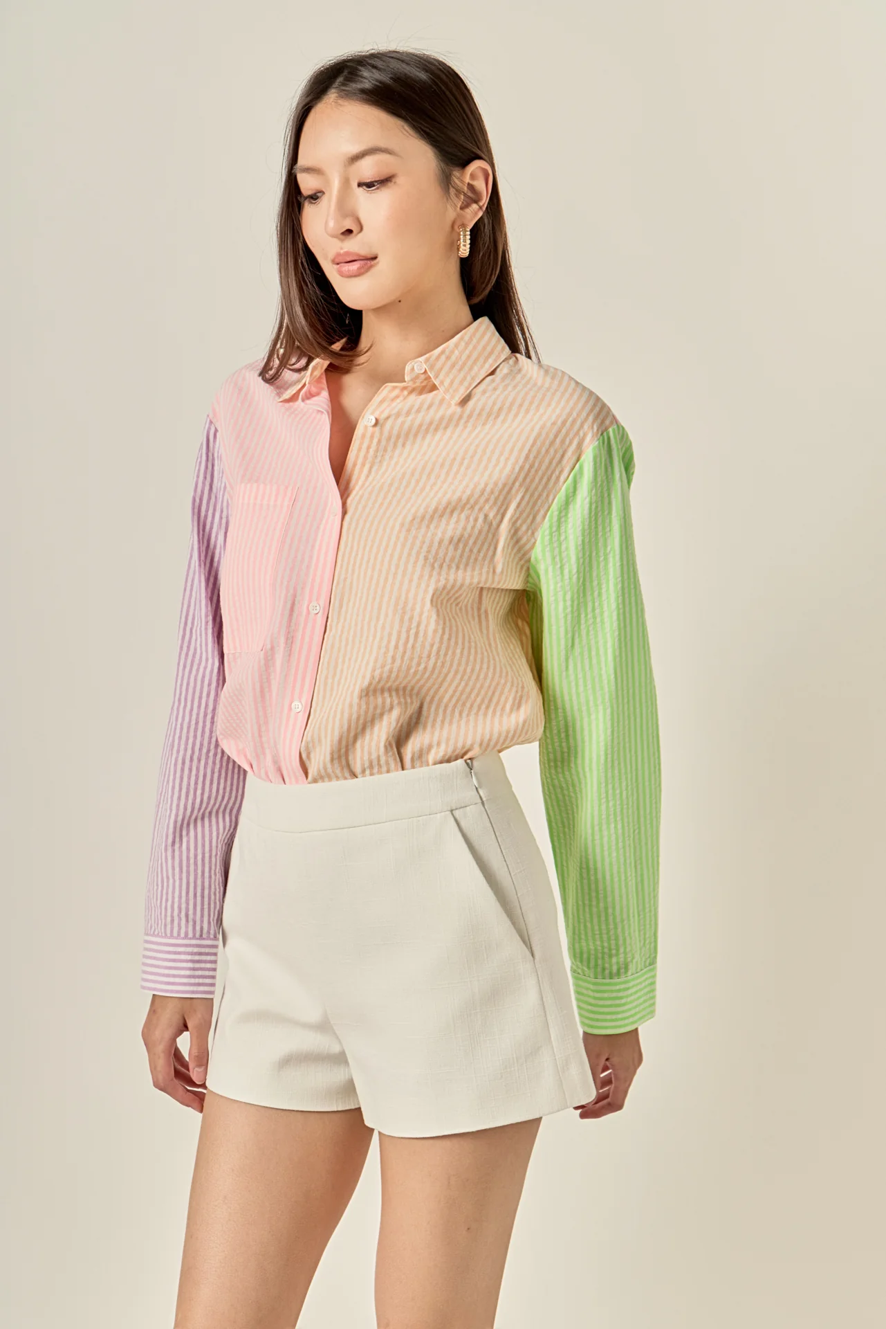 Striped Color Block Shirts - Image 5