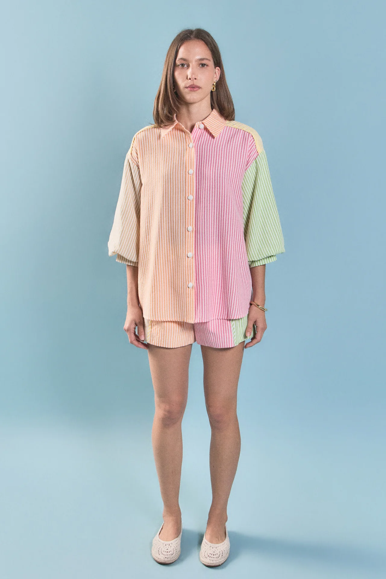 Striped Colorblock Shorts - Image 3