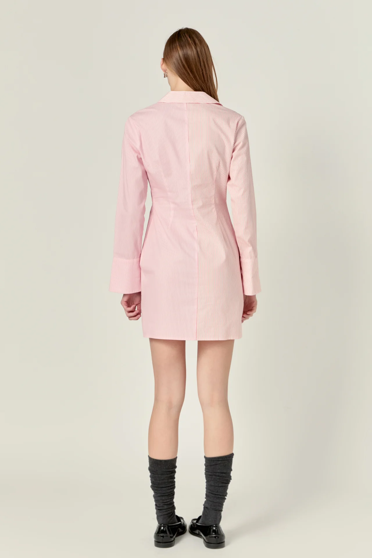 Striped Combo Twist Front Shirt Dress - Image 4