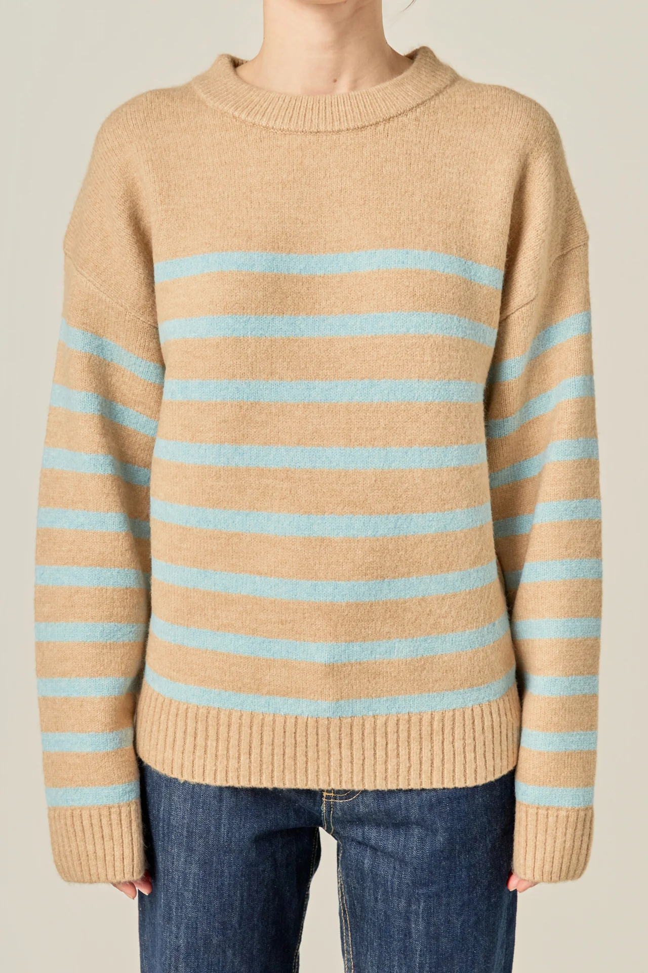 Striped Crew Neck Sweater - Image 2