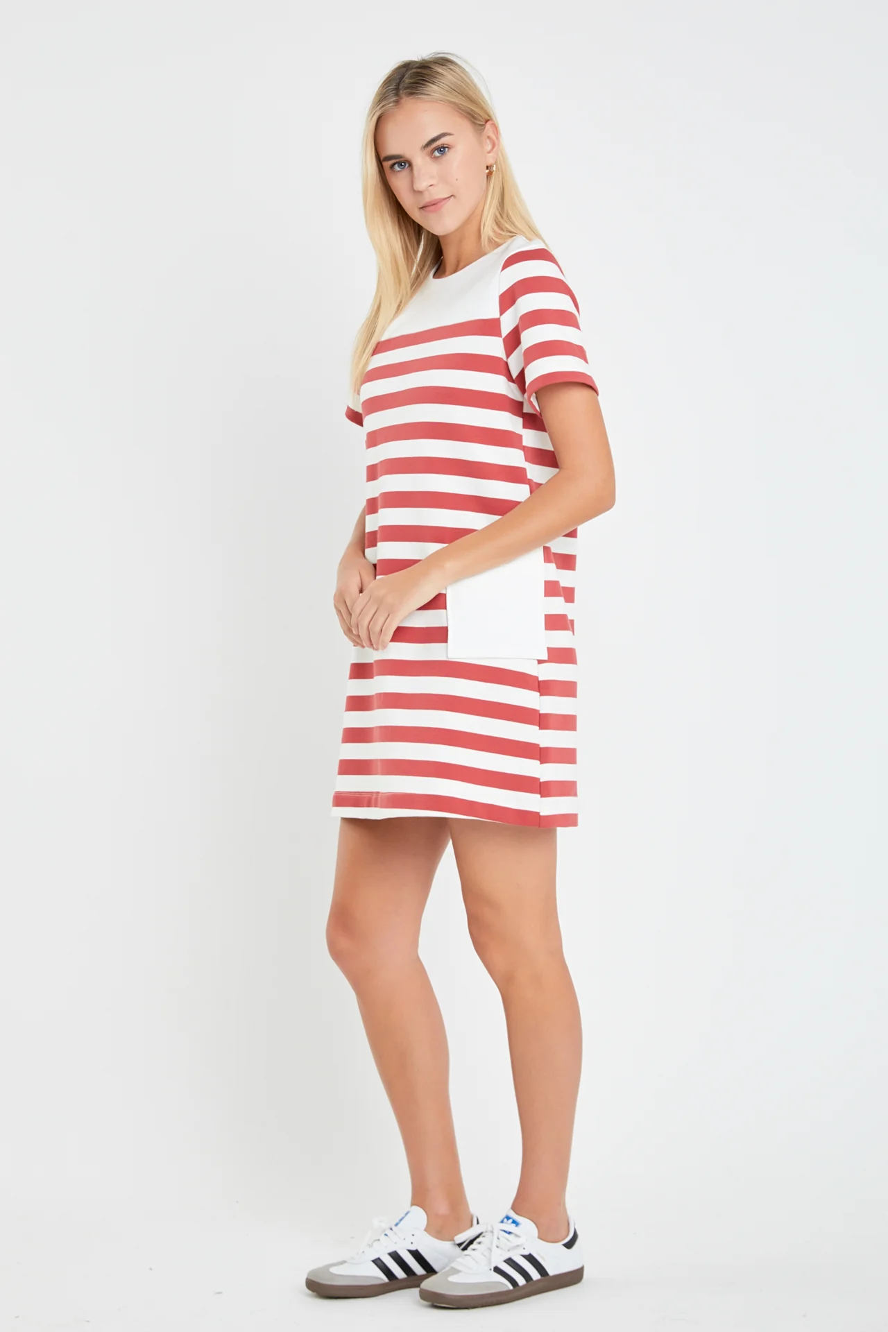 Striped Dress with Patch Pockets - Image 3