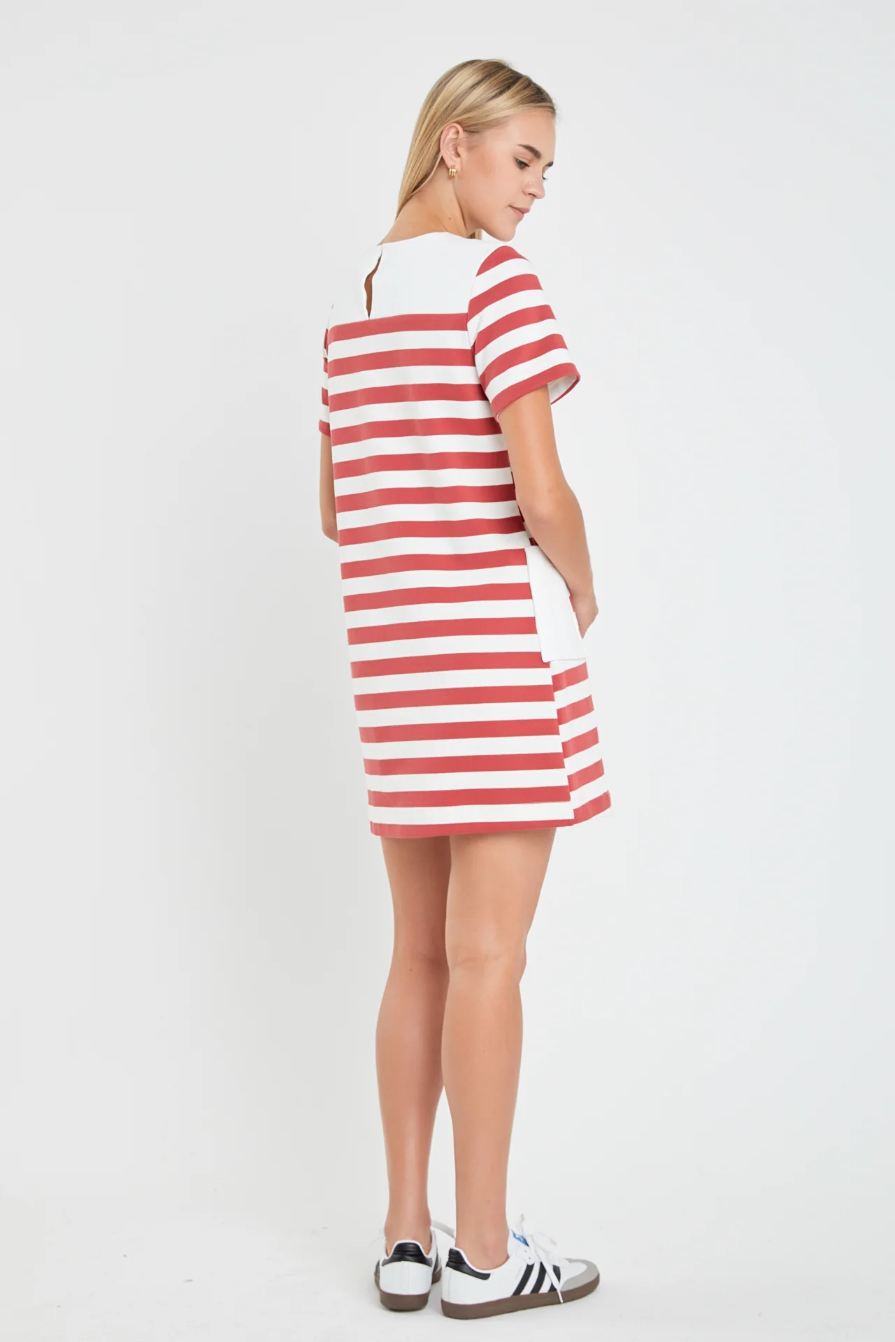 Striped Dress with Patch Pockets - Image 4