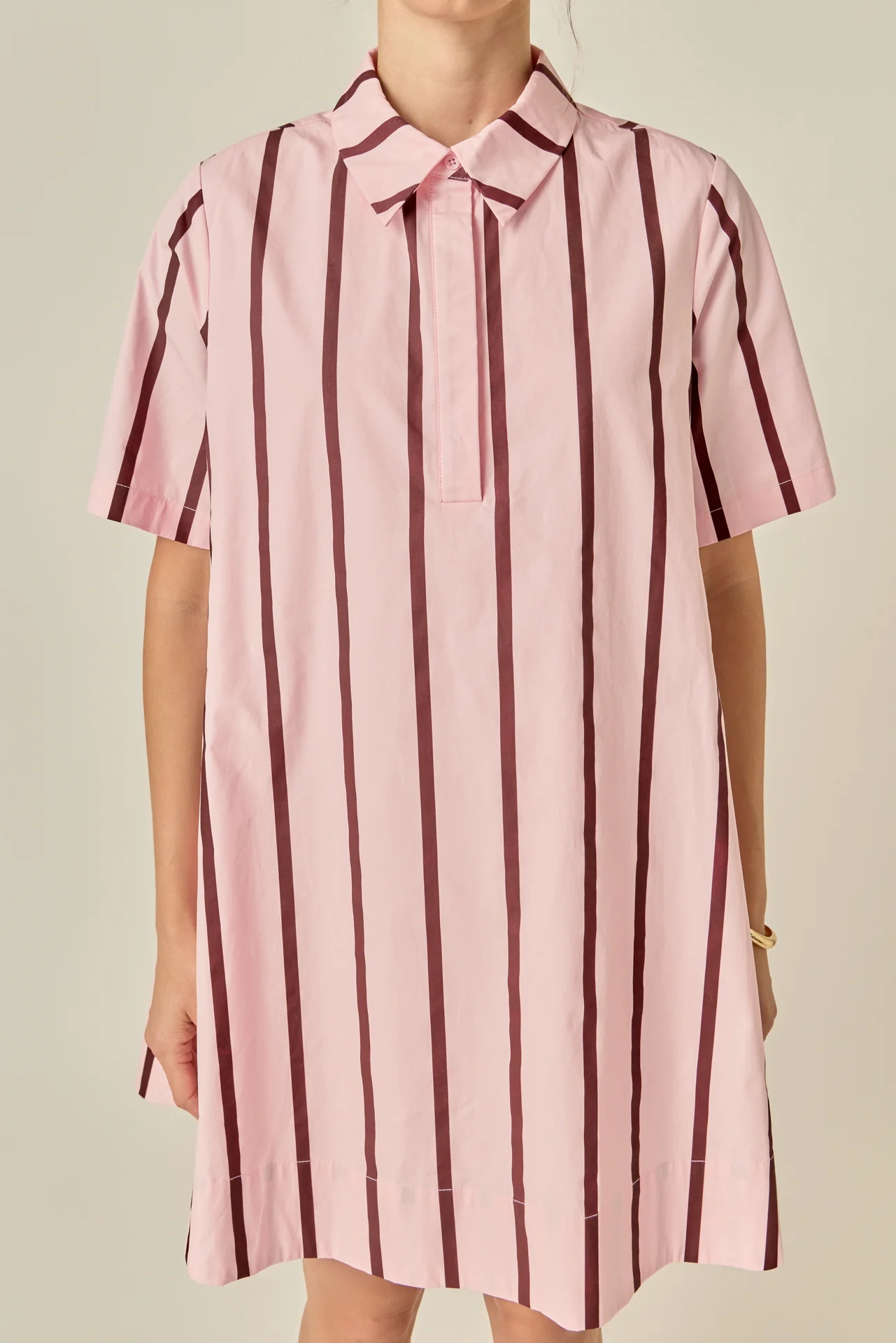 Striped Kaftan Mini Dress - Image 2