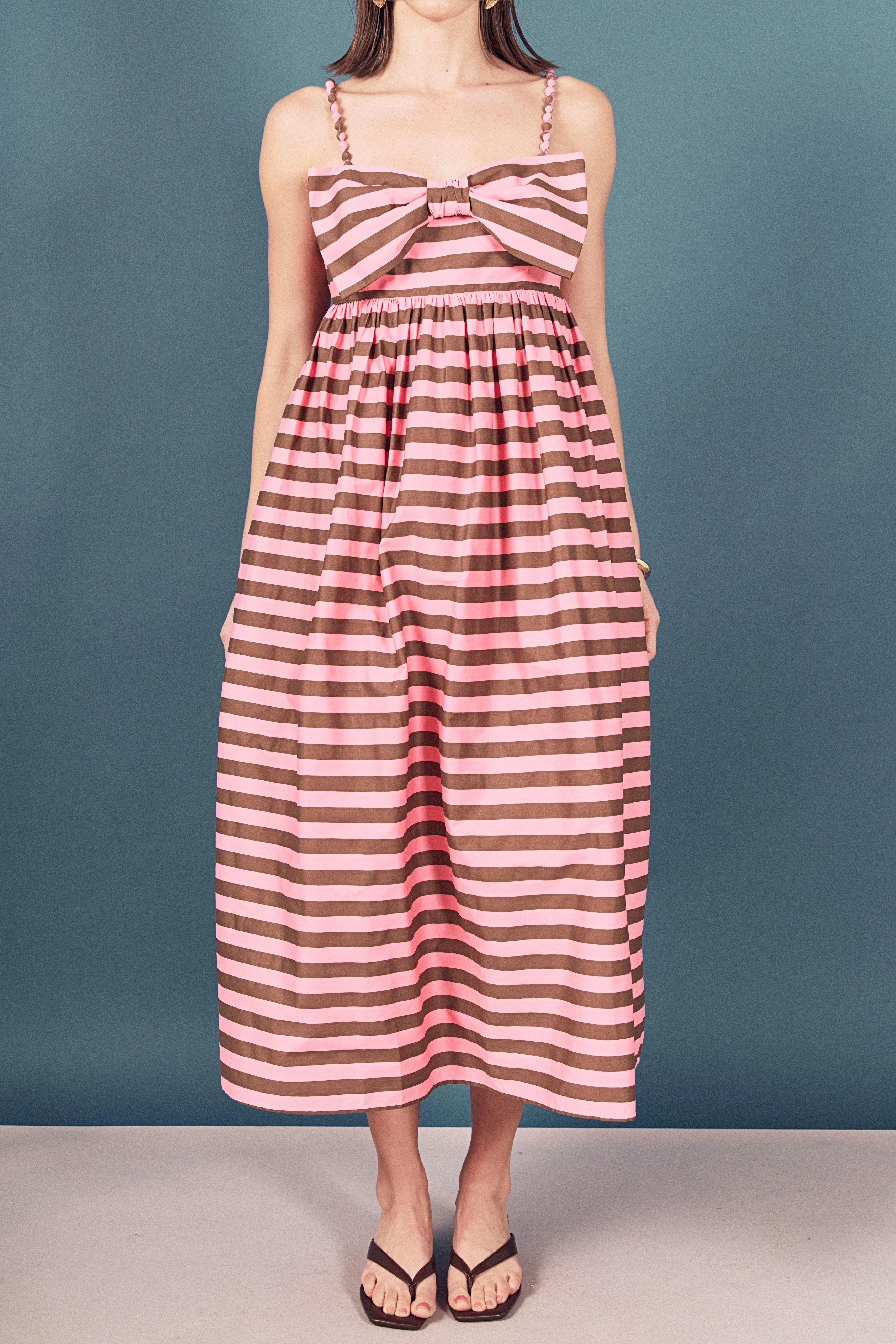 Striped Midi Dress - Image 2