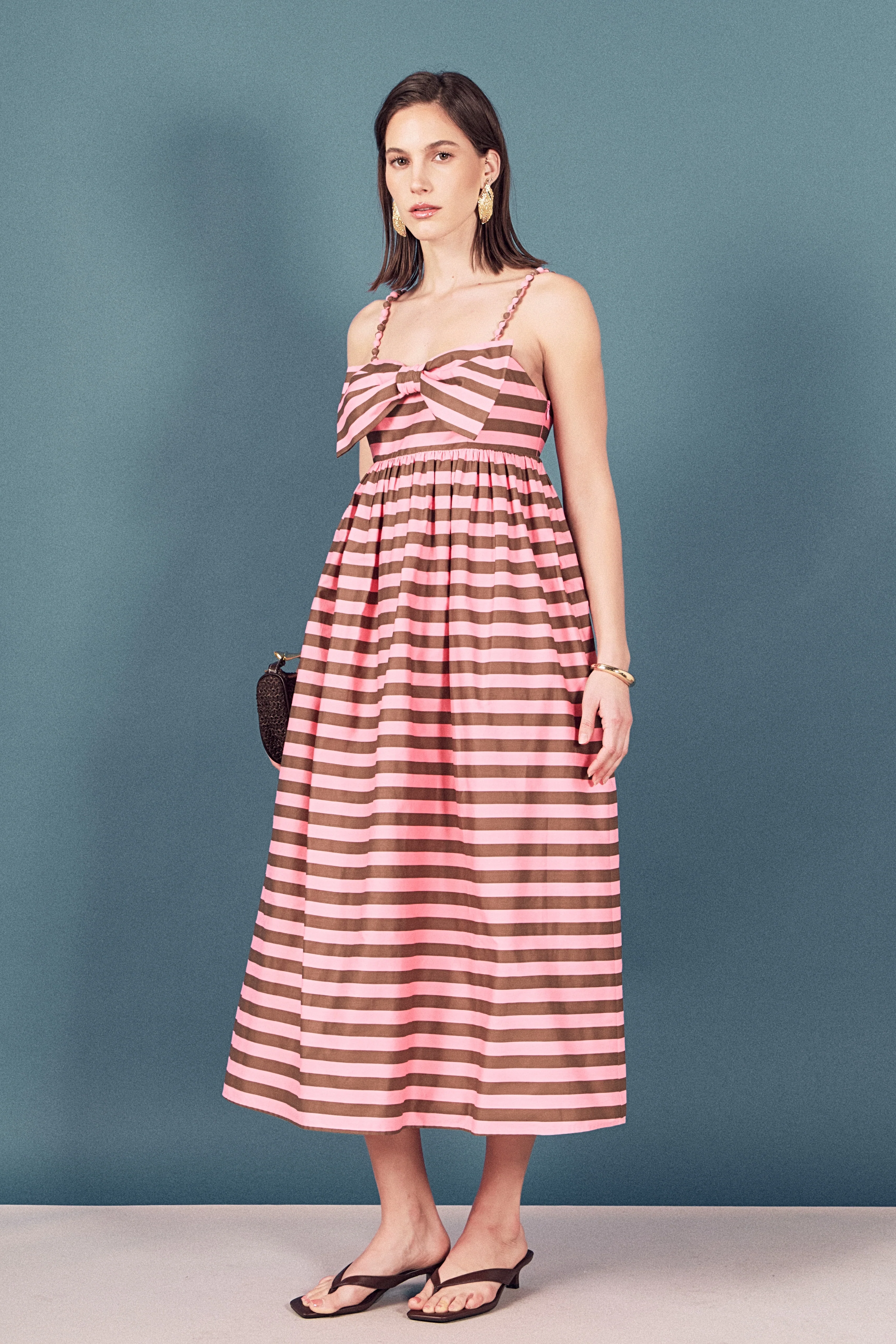Striped Midi Dress - Image 6