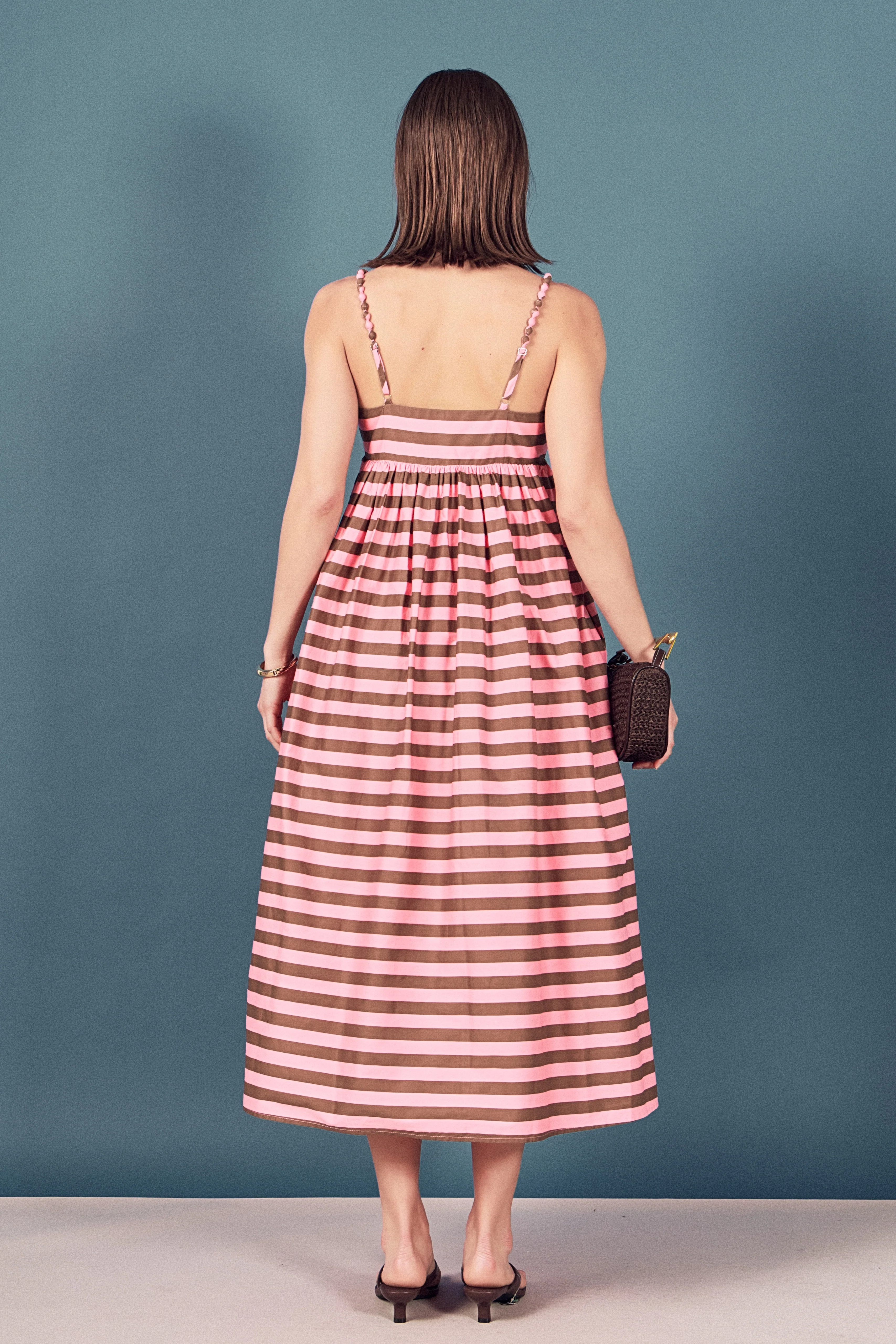 Striped Midi Dress - Image 7