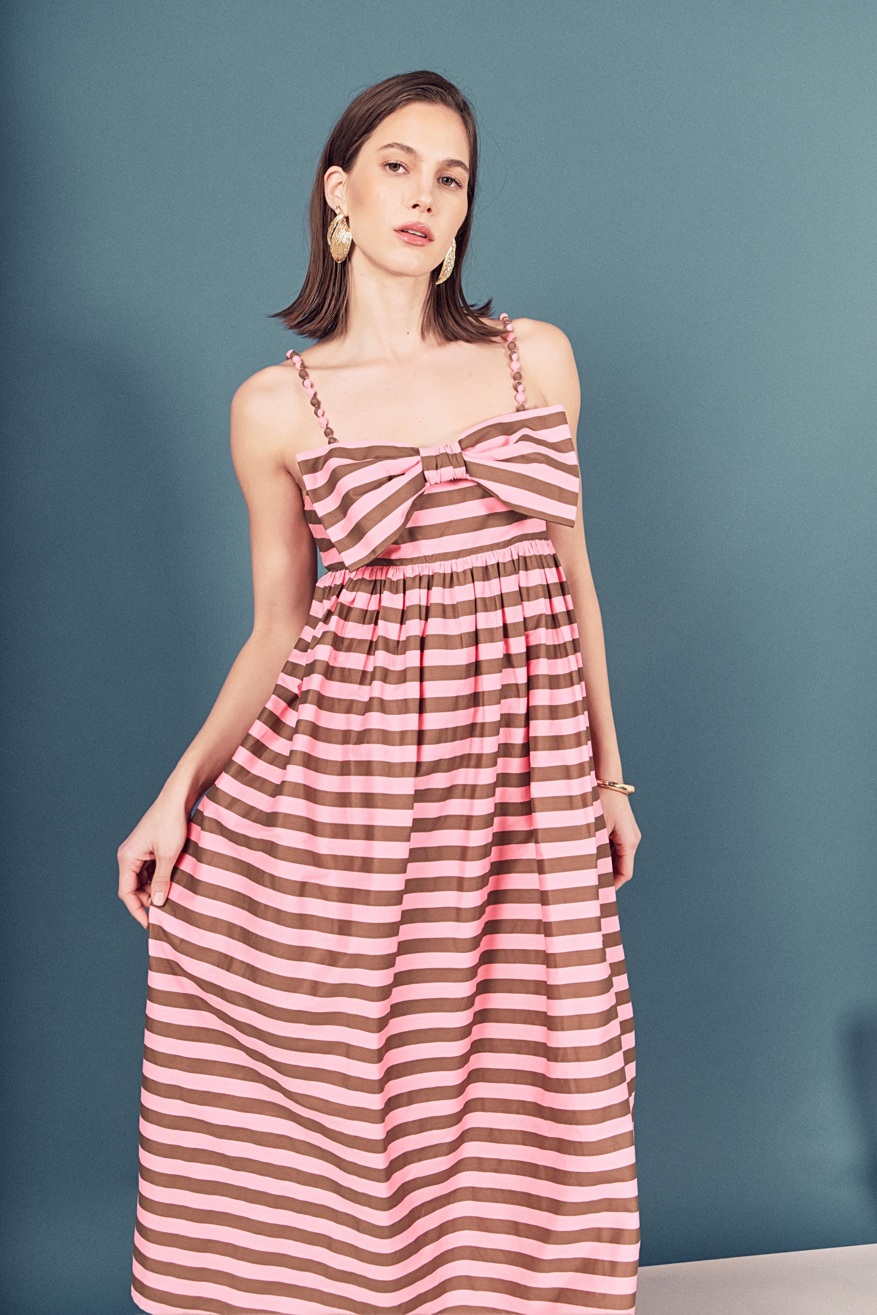 Striped Midi Dress - Image 8