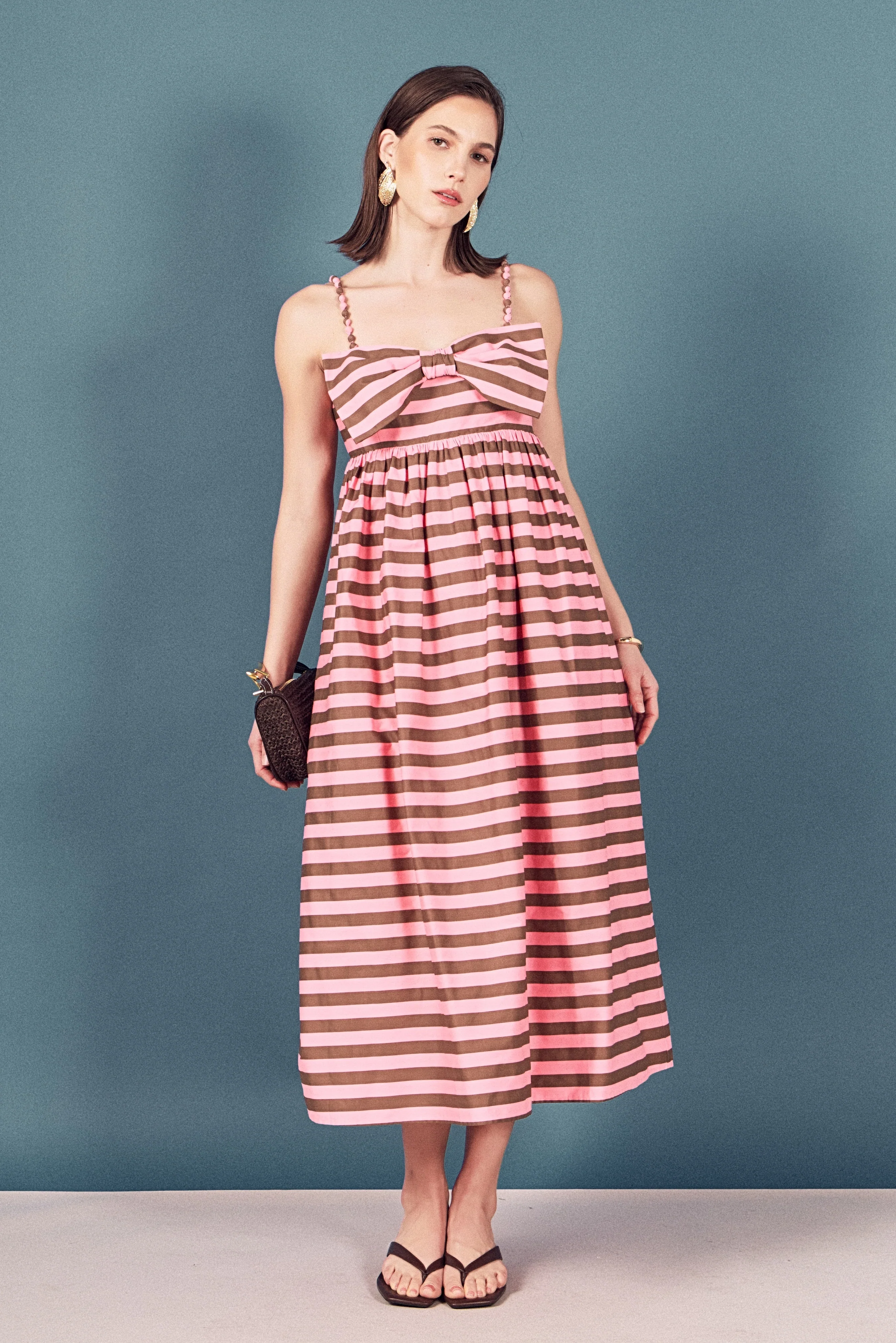 Striped Midi Dress - Image 9
