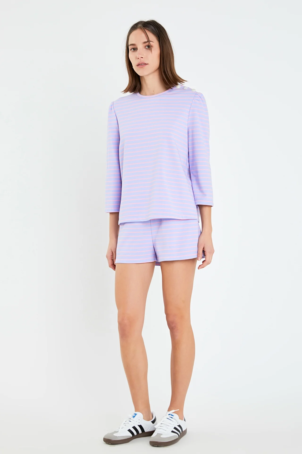 Striped Puff Sleeve Breton Tee - Image 3