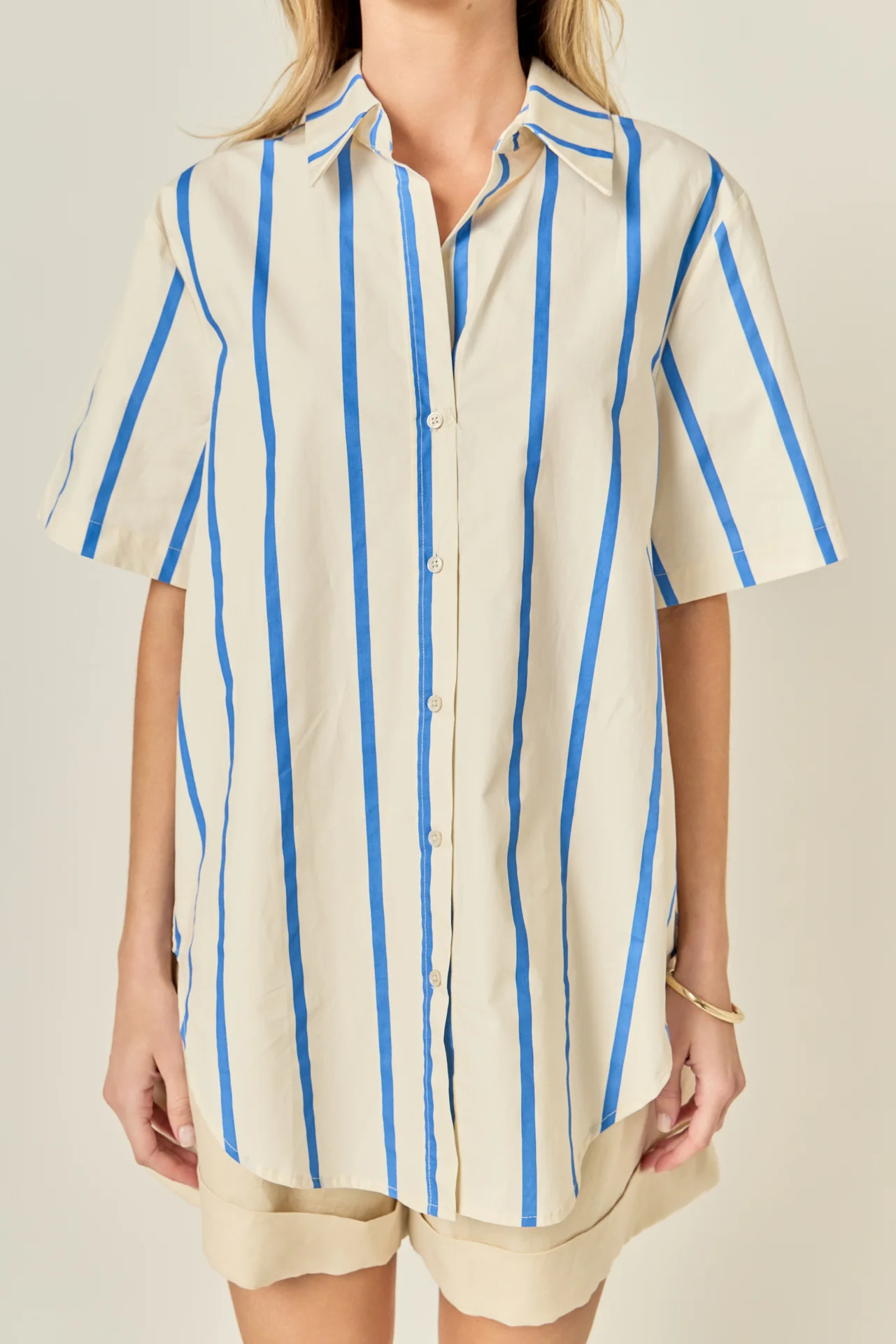 Striped Short Sleeve Top - Image 2