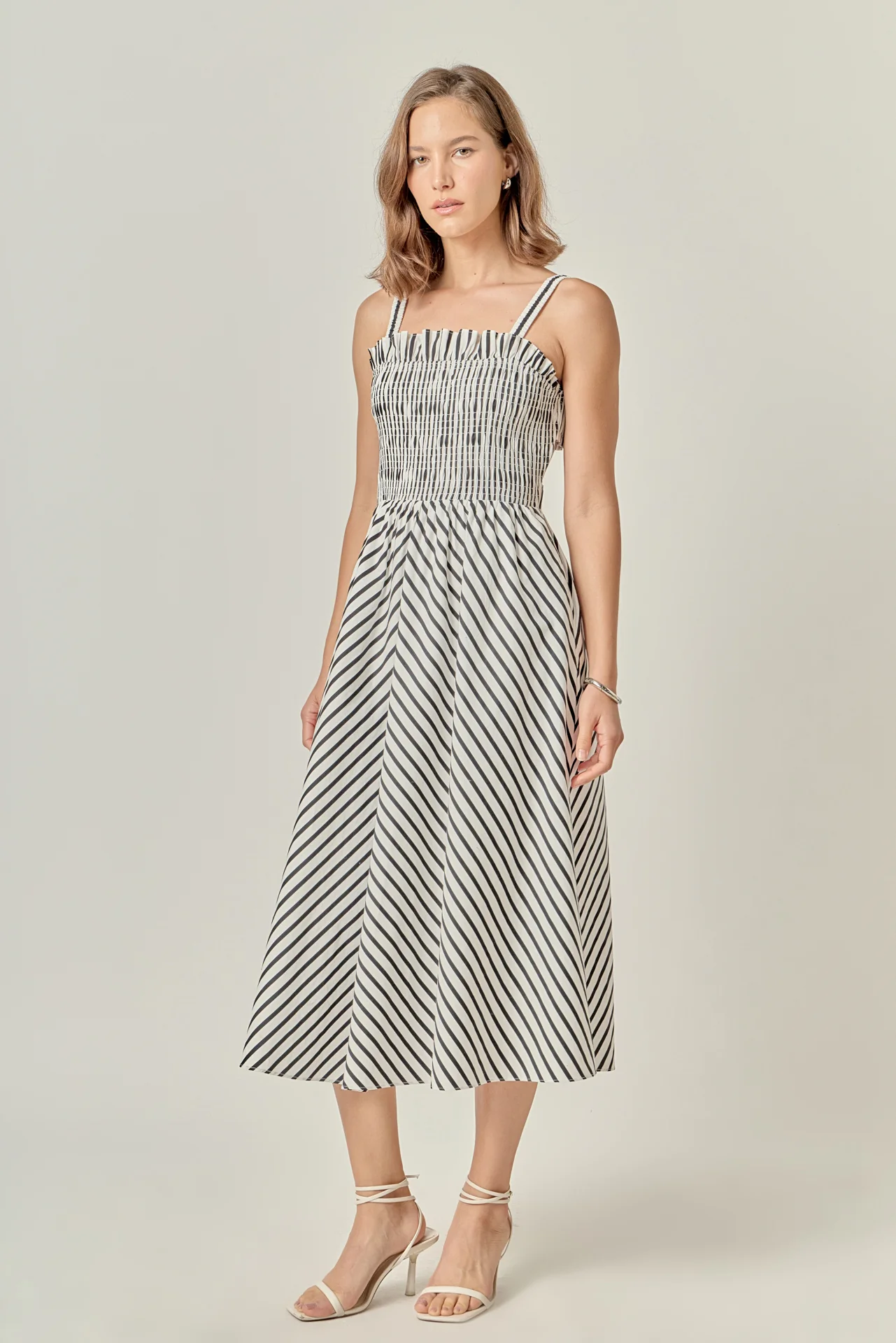 Striped Smocked Dress - Image 3