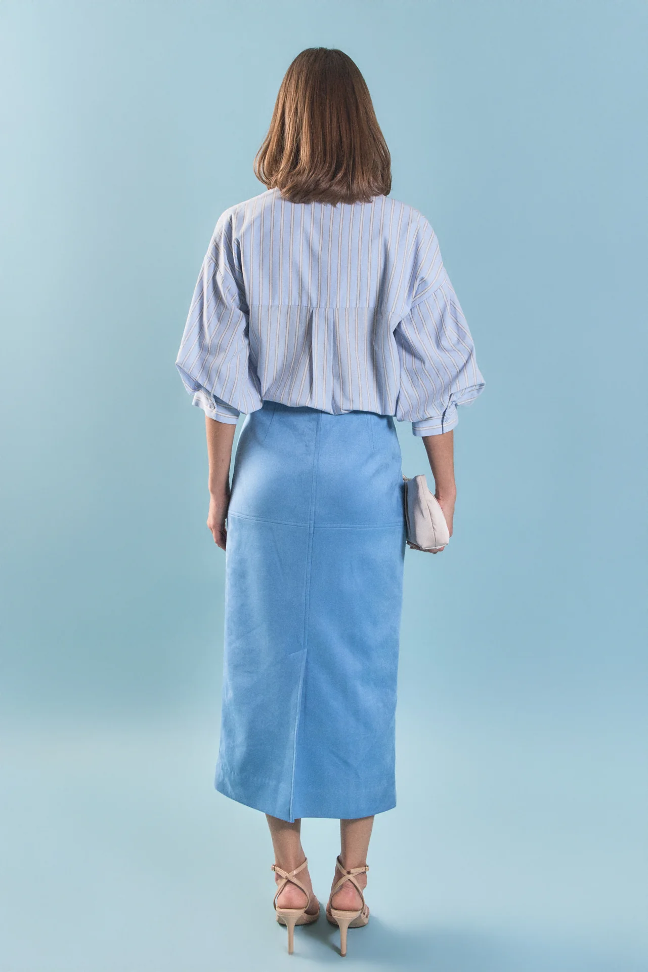 Striped Volume Sleeve Shirt - Image 4