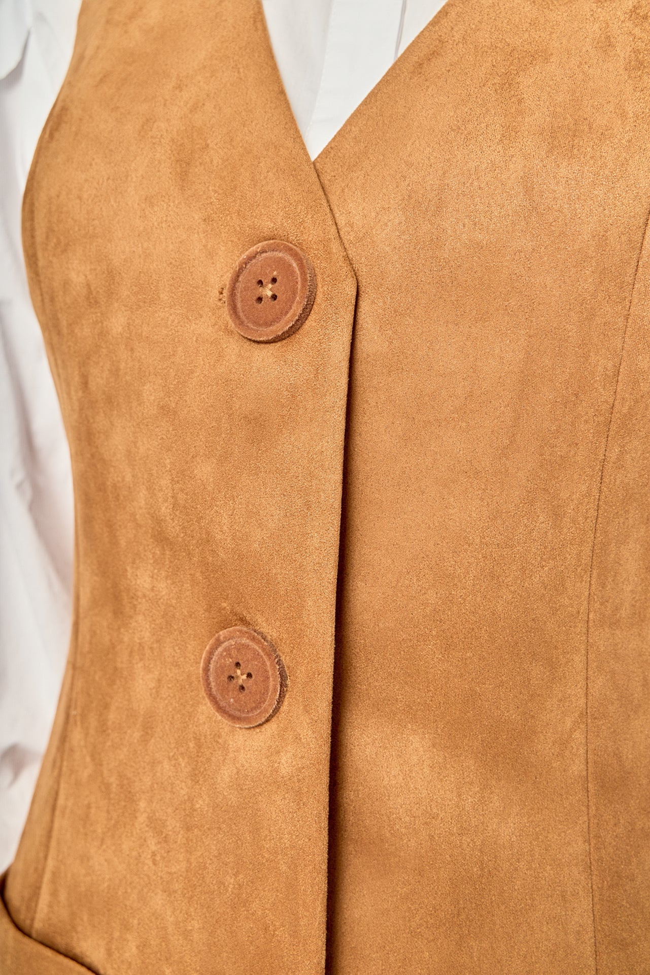 Faux Suede Vest Dress - Image 3