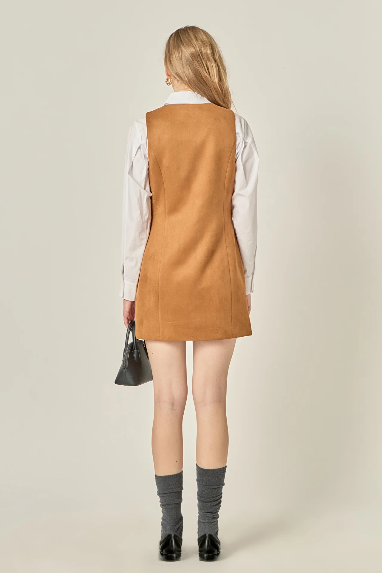 Faux Suede Vest Dress - Image 5
