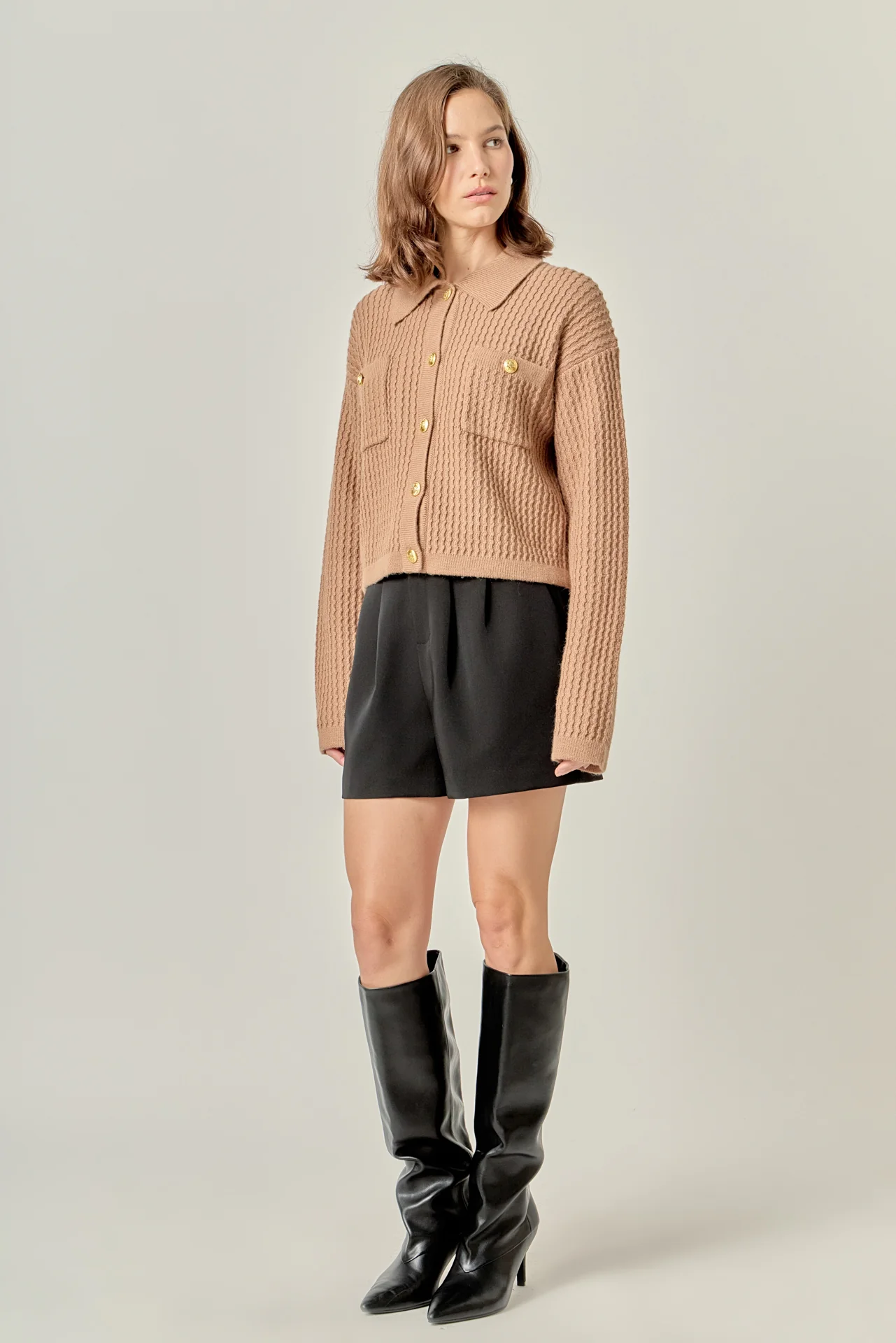 Textured Knit Lady Jacket - Image 3