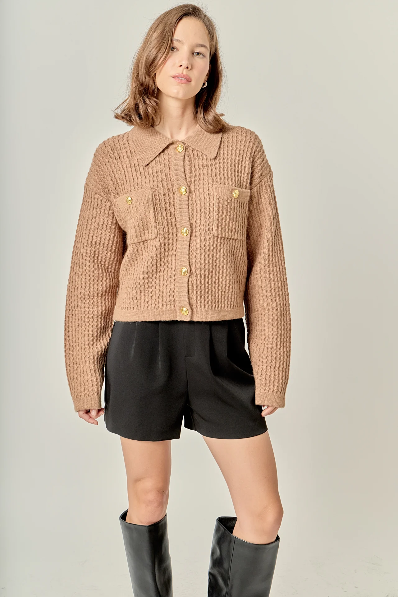 Textured Knit Lady Jacket - Image 5