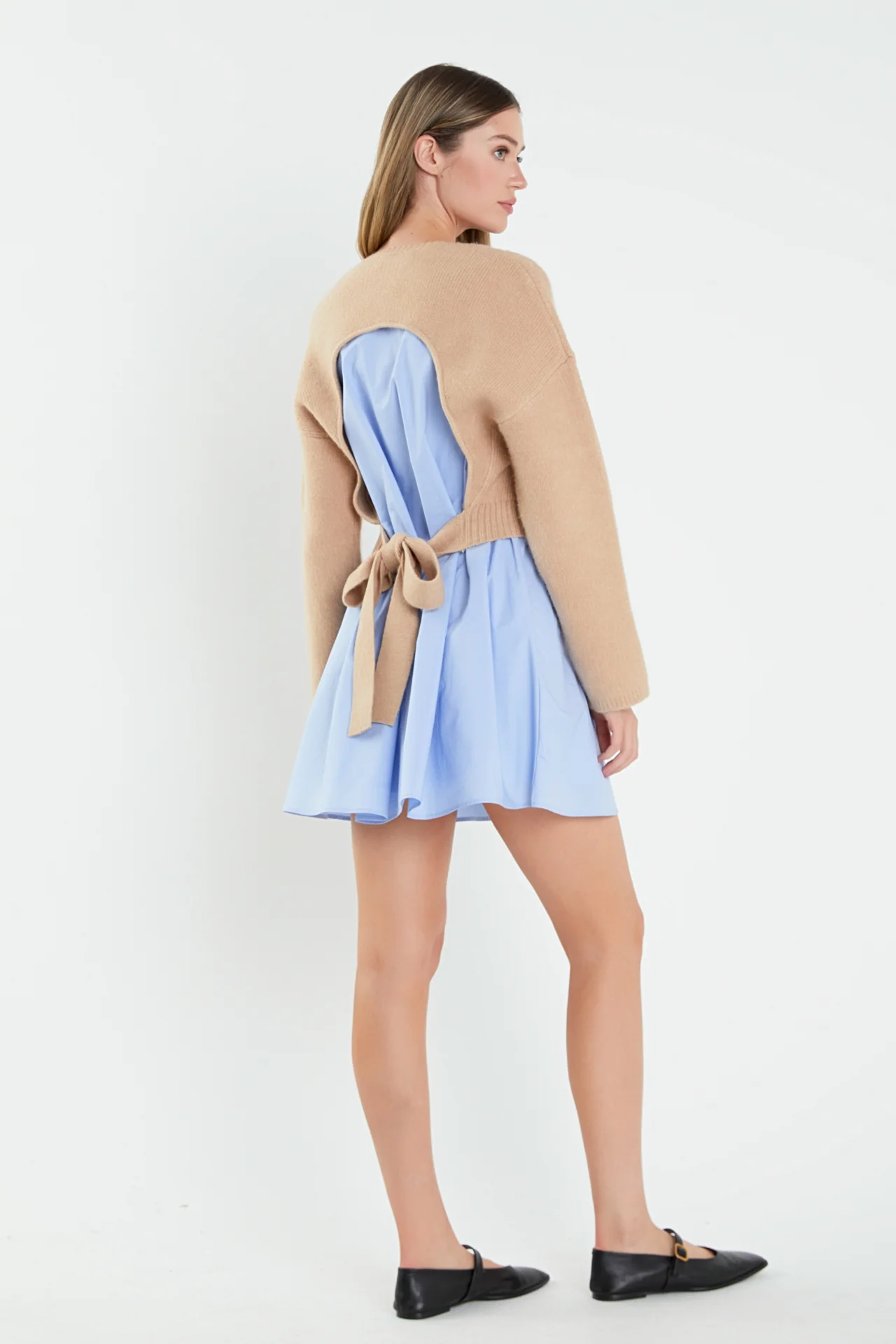 Sweater with Poplin Mini Dress - Image 14