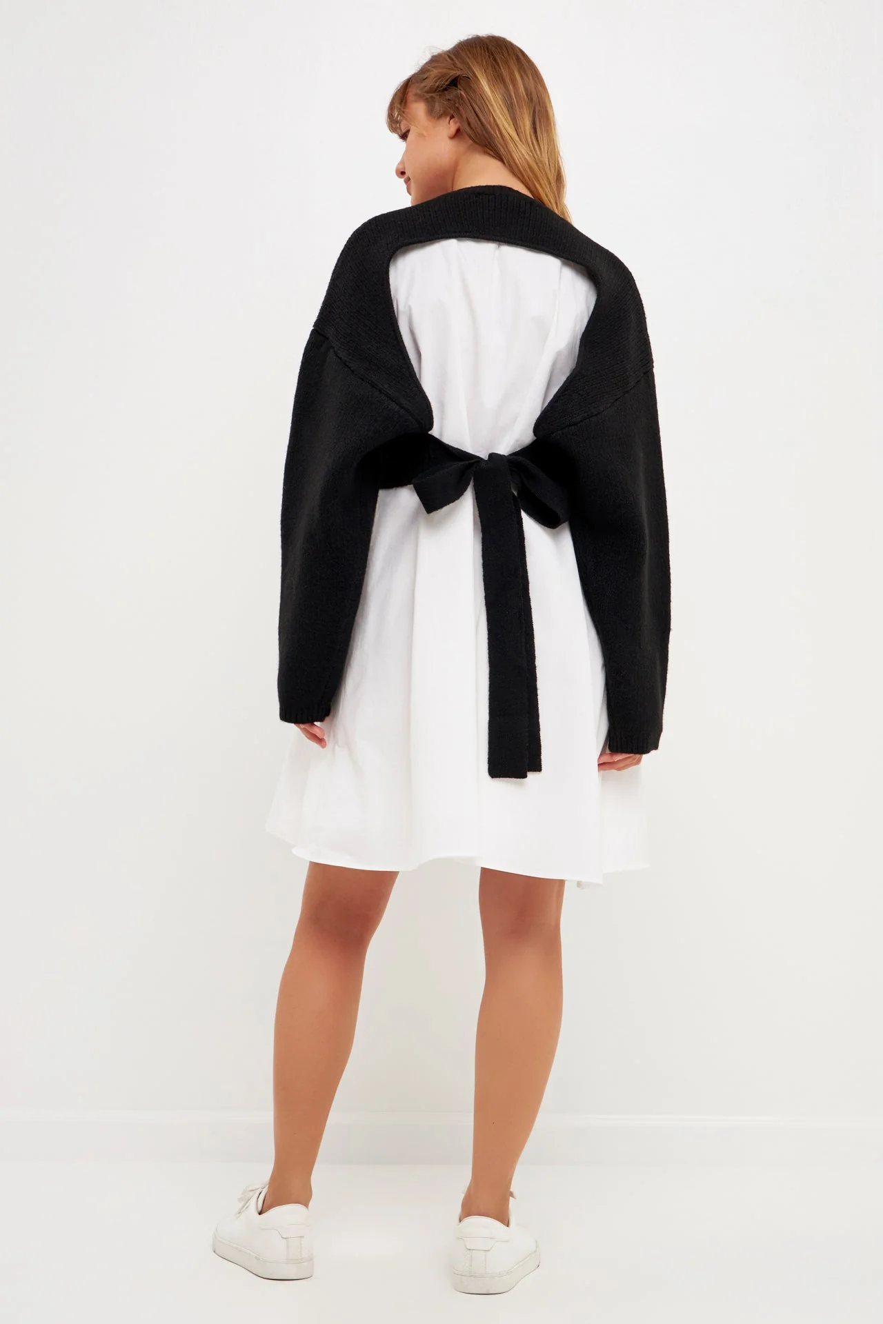 Sweater with Poplin Mini Dress - Image 4