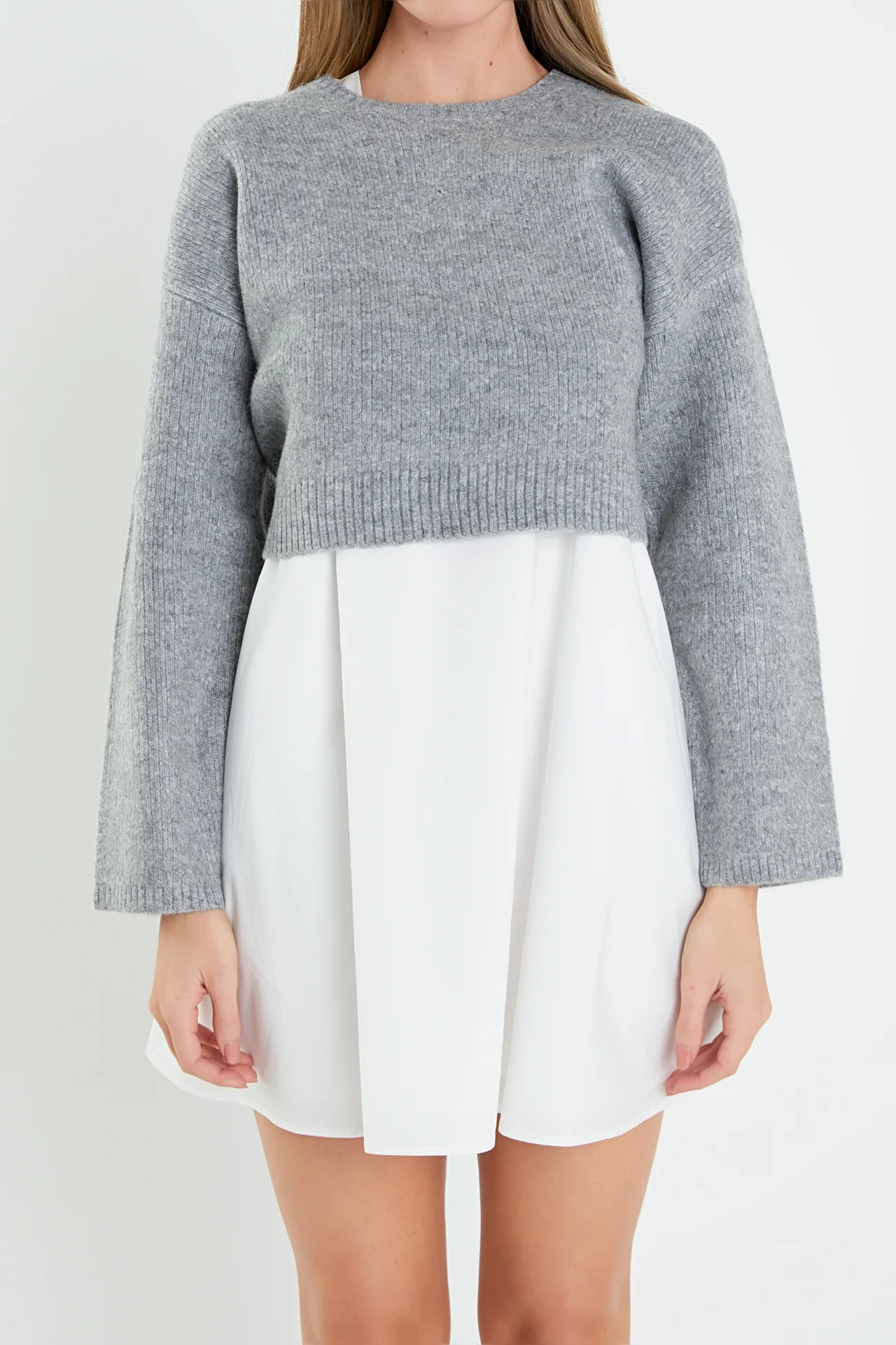 Sweater with Poplin Mini Dress - Image 7