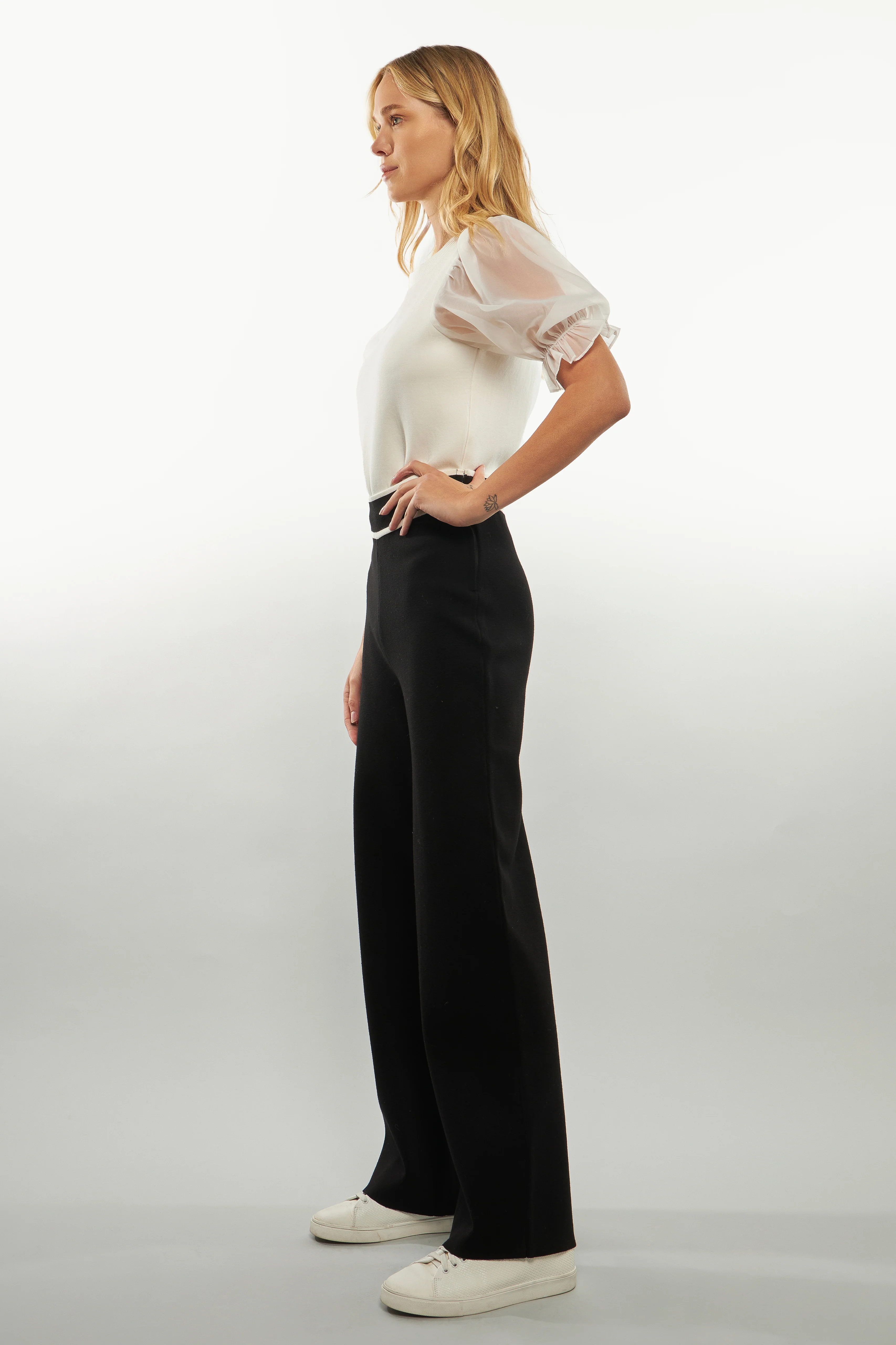 Sweatshirts with Sheer Short Sleeves - Image 3