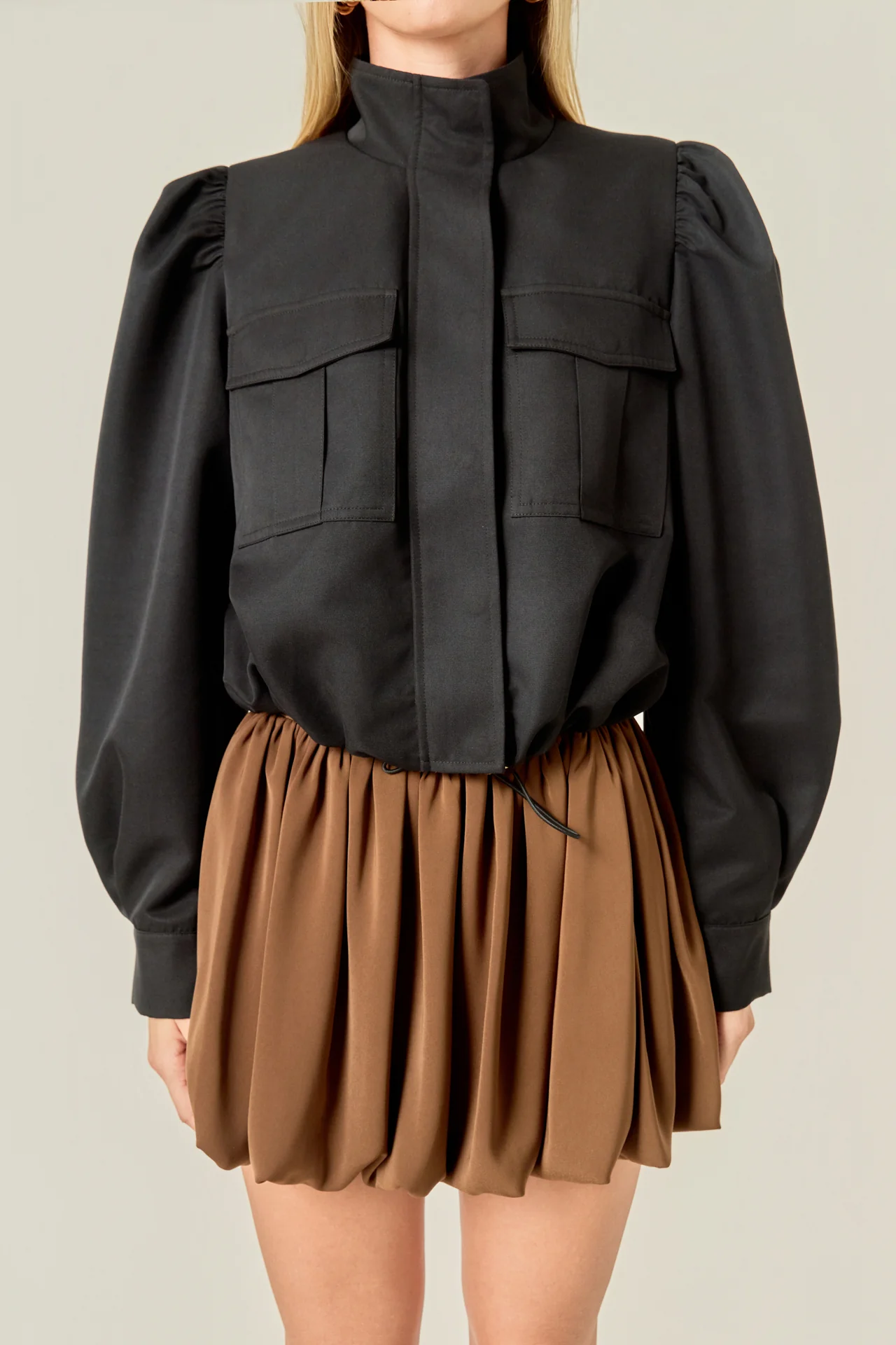 Technical Drawstring Bomber Jacket - Image 2