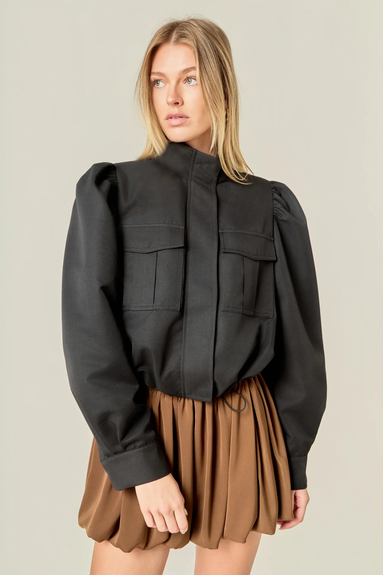 Technical Drawstring Bomber Jacket - Image 9